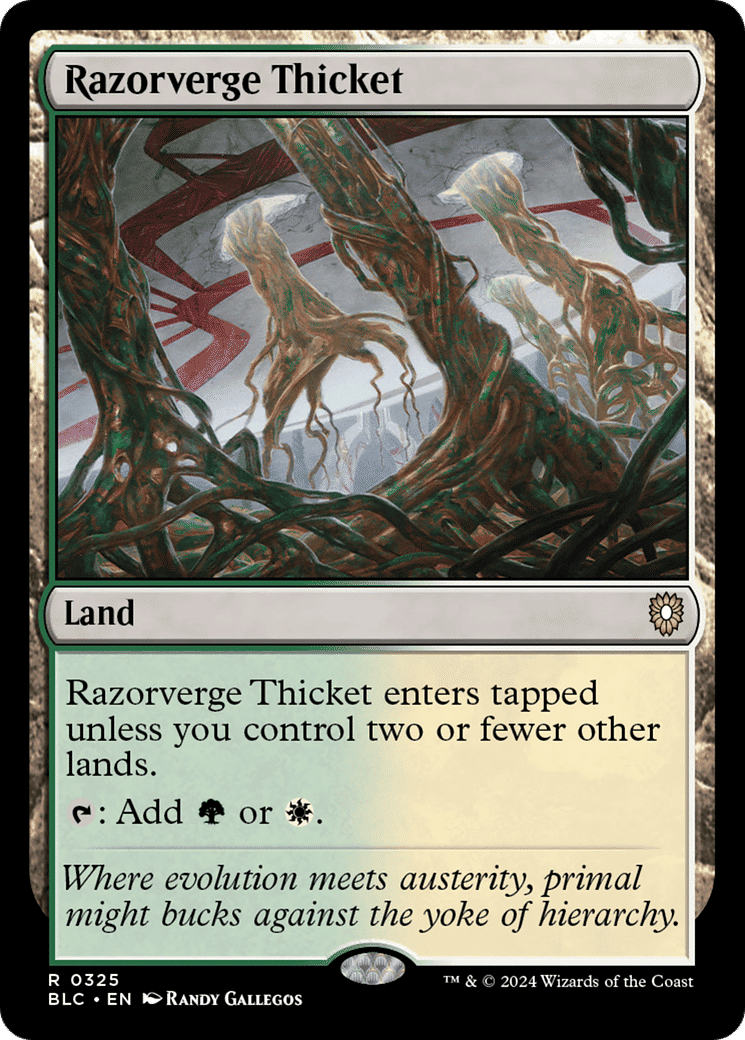 Razorverge Thicket — Bloomburrow Commander — Magic: The Gathering