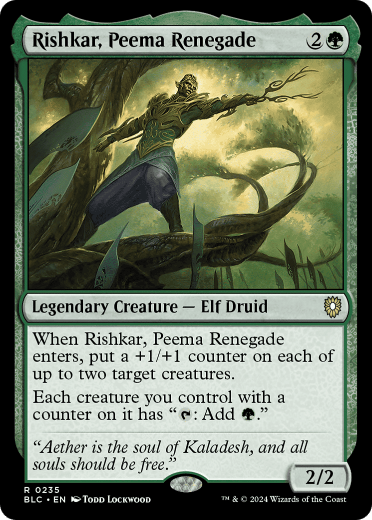 Rishkar, Peema Renegade — Bloomburrow Commander — Magic: The Gathering
