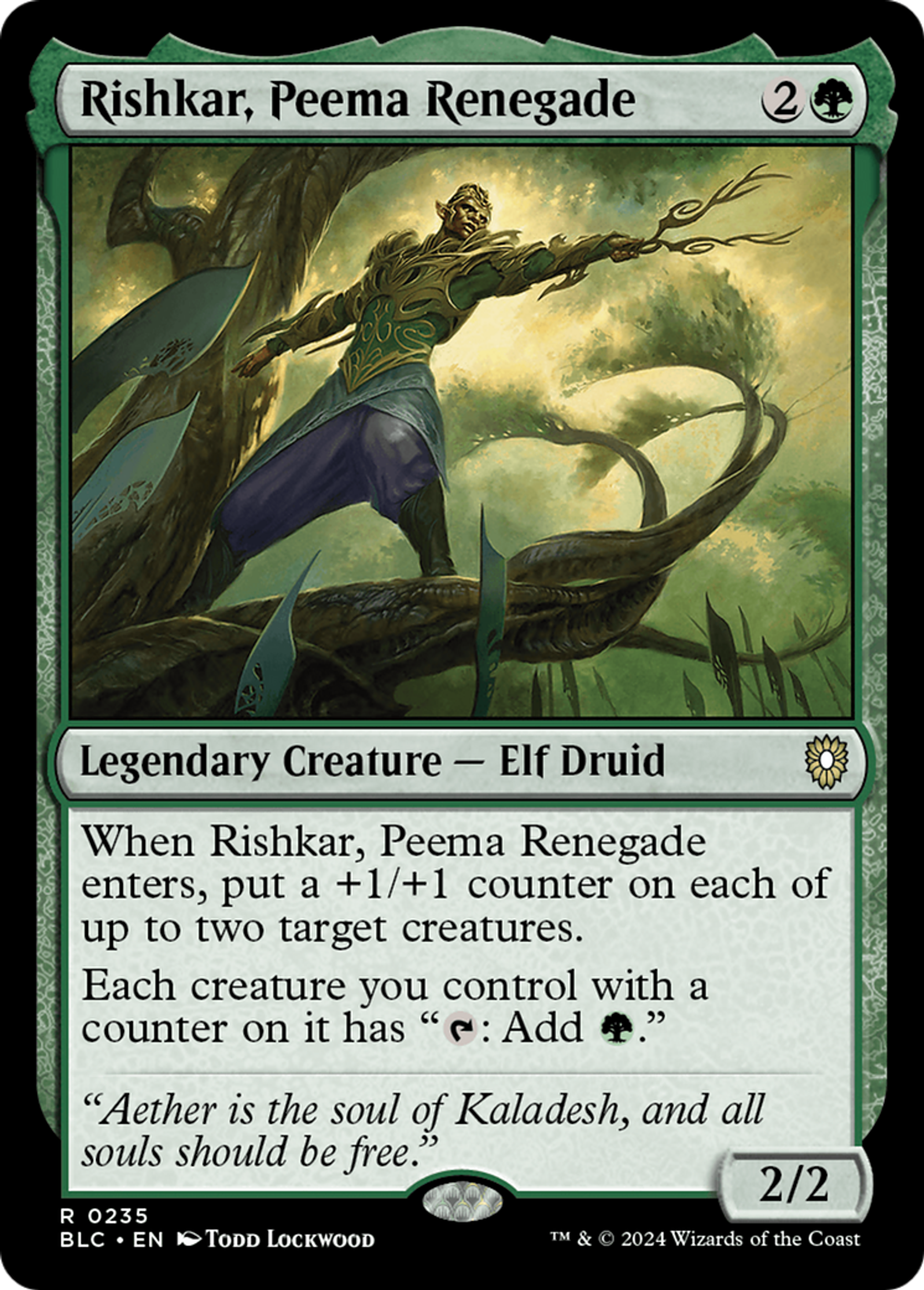 Rishkar, renégat de Peema — Bloomburrow Commander — Magic: The Gathering