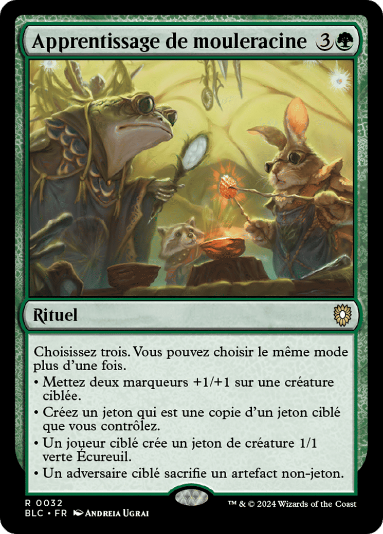 Apprentissage de mouleracine — Bloomburrow Commander — Magic: The Gathering