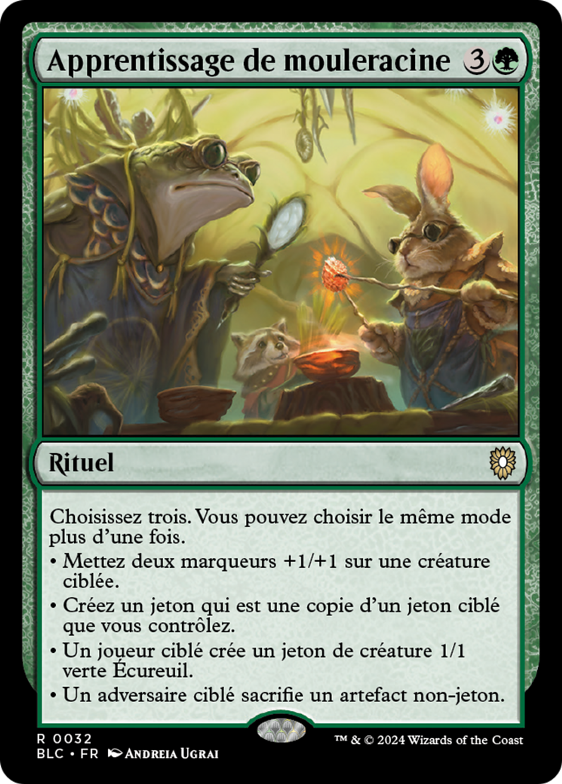 Apprentissage de mouleracine — Bloomburrow Commander — Magic: The Gathering