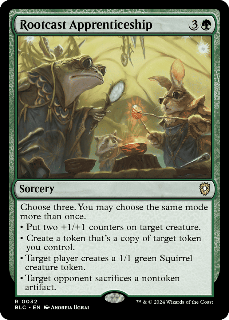 Rootcast Apprenticeship — Bloomburrow Commander — Magic: The Gathering