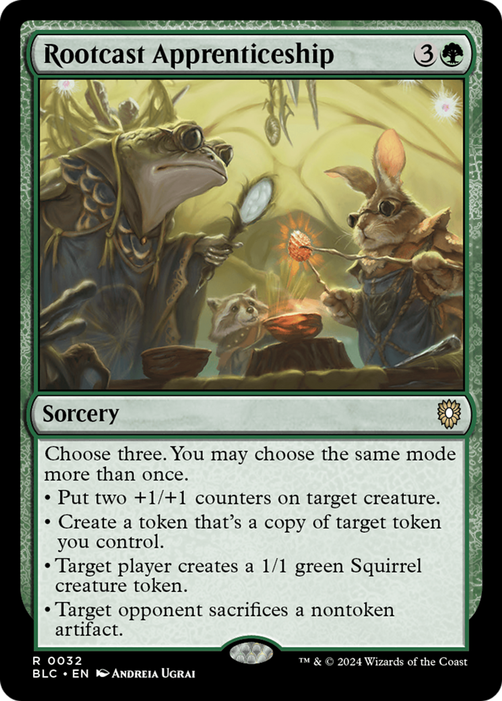 Rootcast Apprenticeship — Bloomburrow Commander — Magic: The Gathering