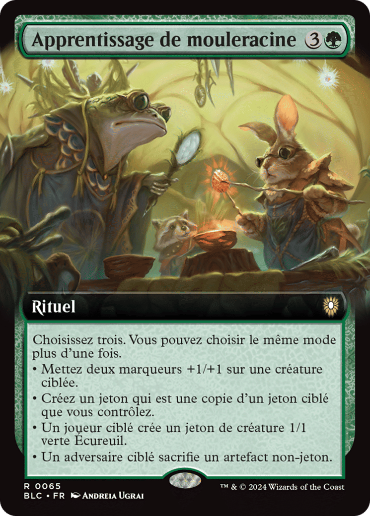 Apprentissage de mouleracine — Bloomburrow Commander — Magic: The Gathering