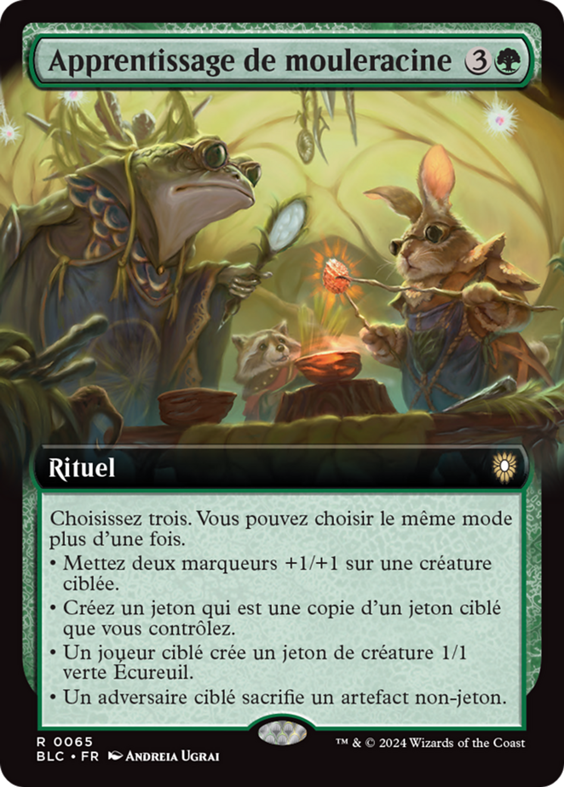 Apprentissage de mouleracine — Bloomburrow Commander — Magic: The Gathering