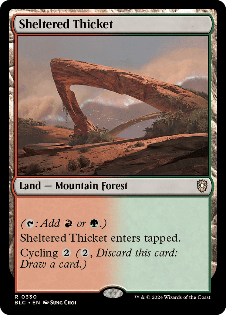 Sheltered Thicket — Bloomburrow Commander — Magic: The Gathering