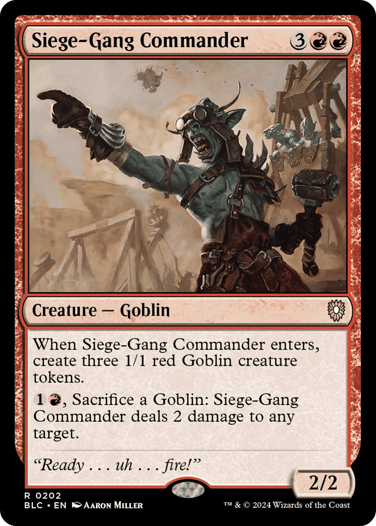 Siege-Gang Commander — Bloomburrow Commander — Magic: The Gathering