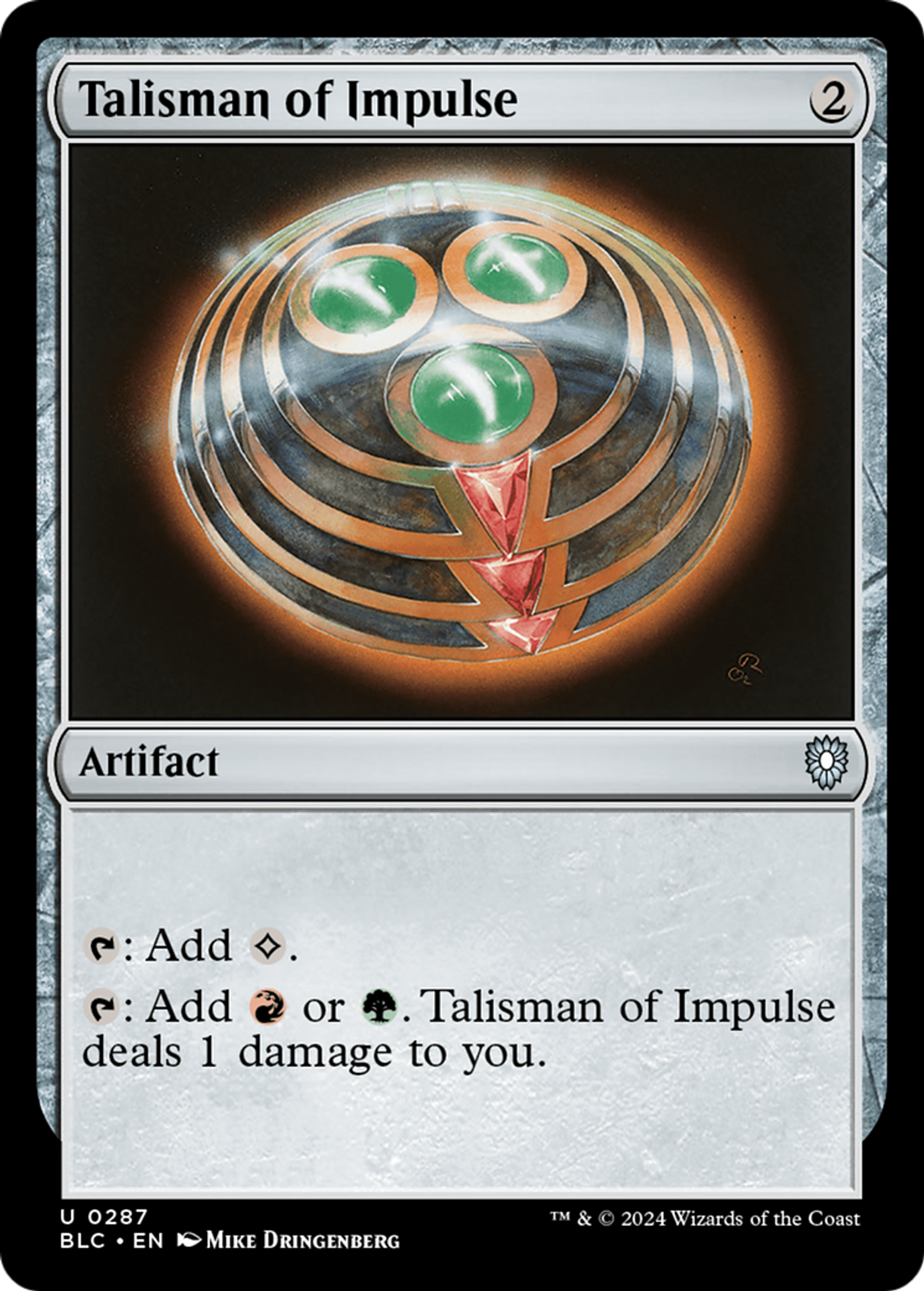 Talisman of Impulse — Bloomburrow Commander — Magic: The Gathering