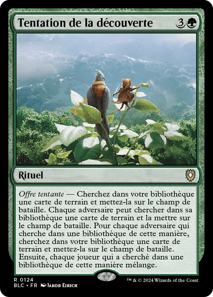 Tentation de la découverte — Bloomburrow Commander — Magic: The Gathering