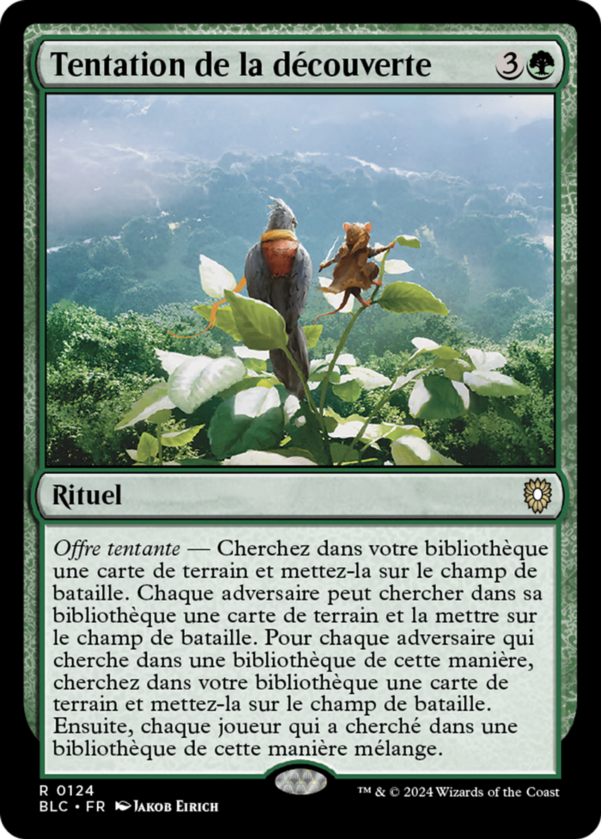 Tentation de la découverte — Bloomburrow Commander — Magic: The Gathering