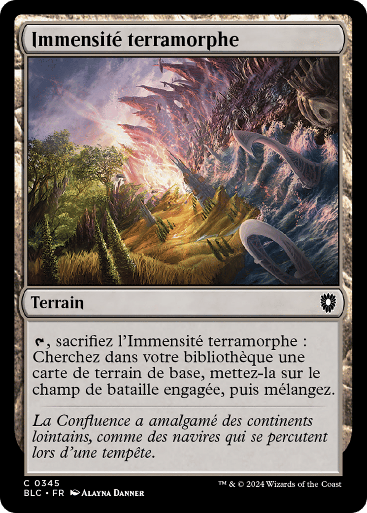 Immensité terramorphe — Bloomburrow Commander — Magic: The Gathering