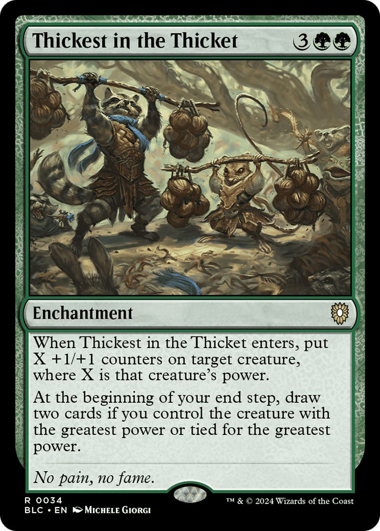 Thickest in the Thicket — Bloomburrow Commander — Magic: The Gathering