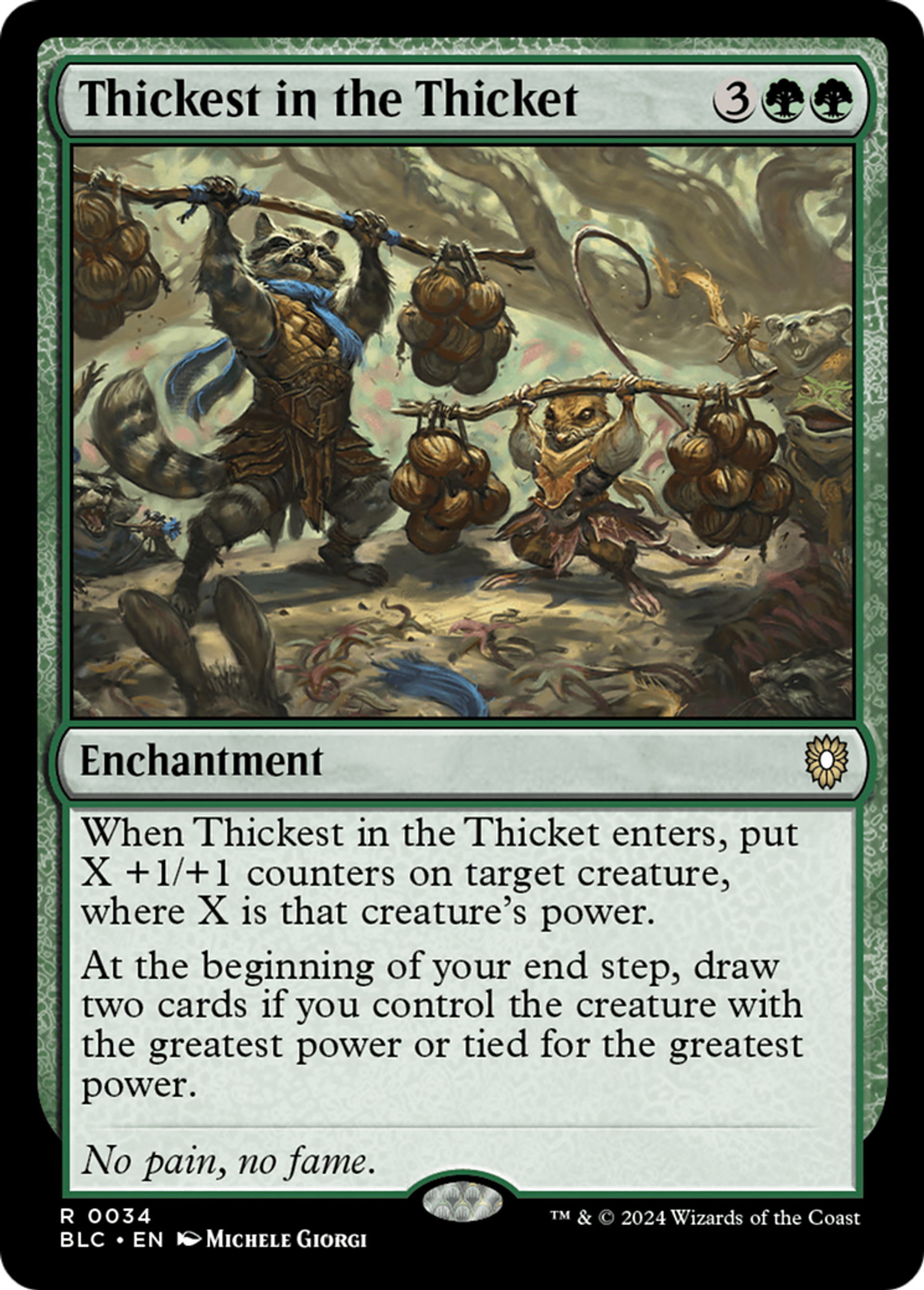 Thickest in the Thicket — Bloomburrow Commander — Magic: The Gathering