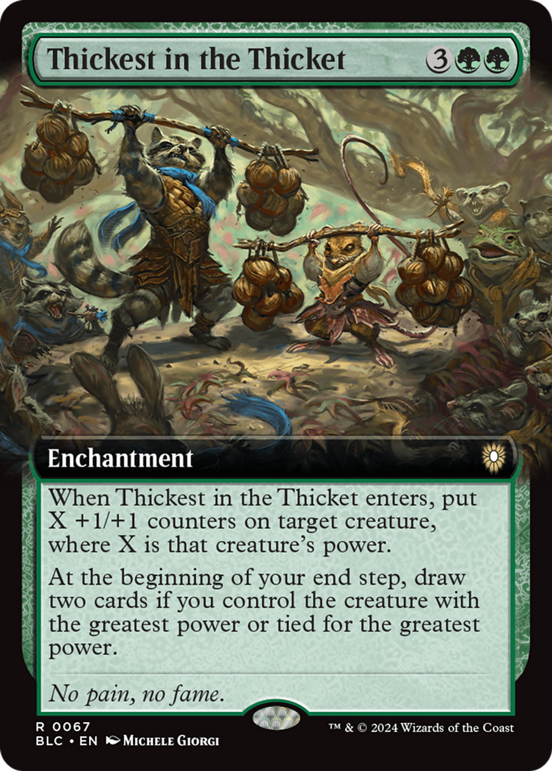 Thickest in the Thicket — Bloomburrow Commander — Magic: The Gathering