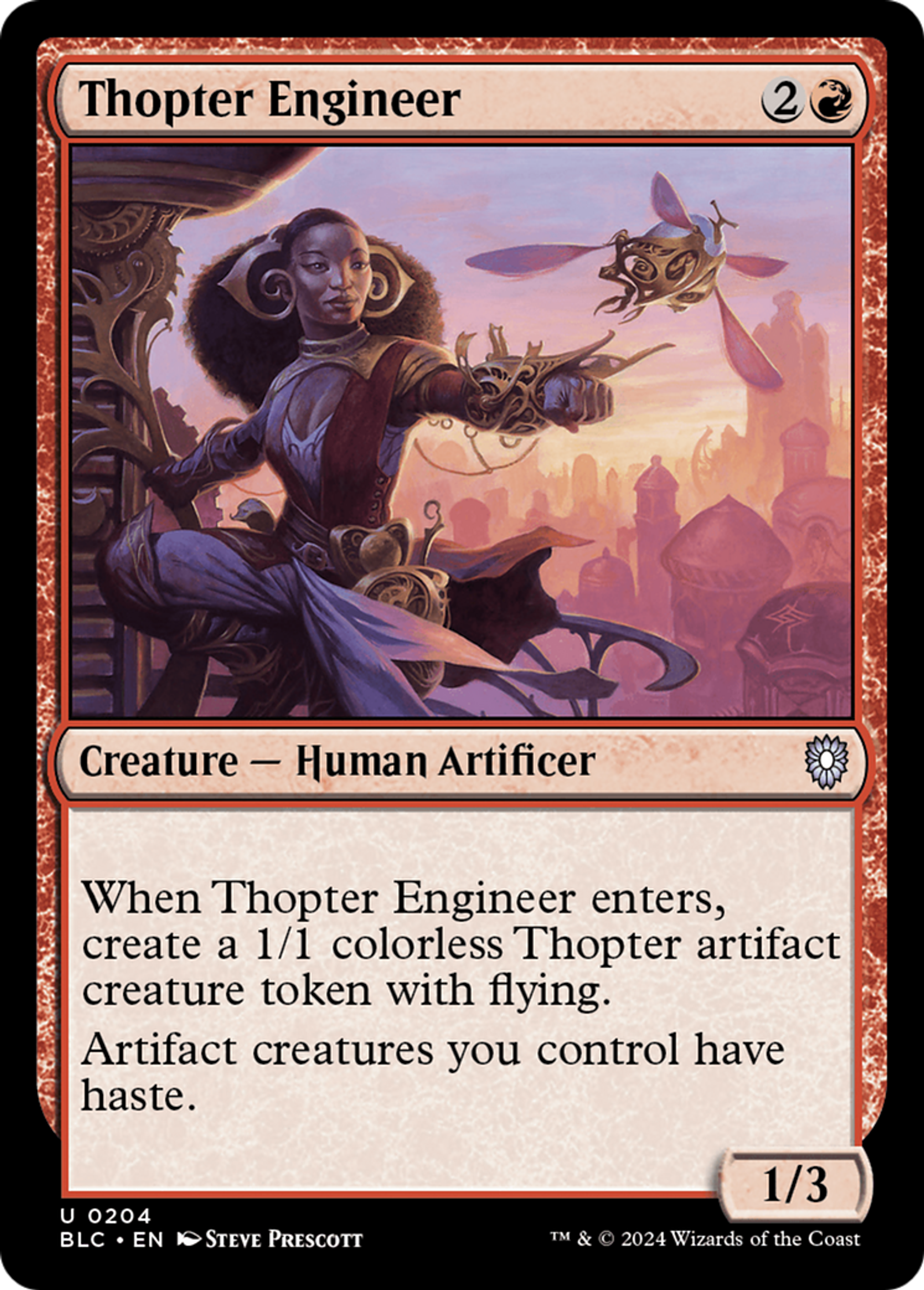 Ingénieur en mécanoptère — Bloomburrow Commander — Magic: The Gathering