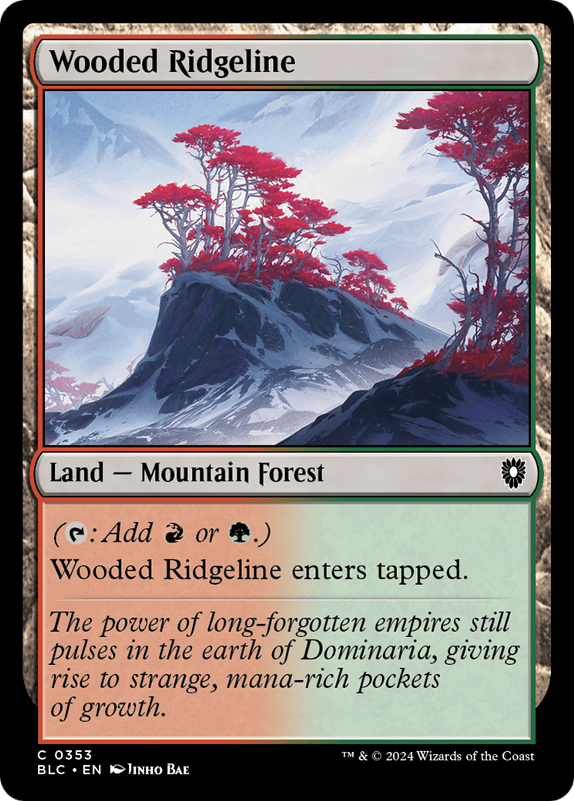 Wooded Ridgeline — Bloomburrow Commander — Magic: The Gathering
