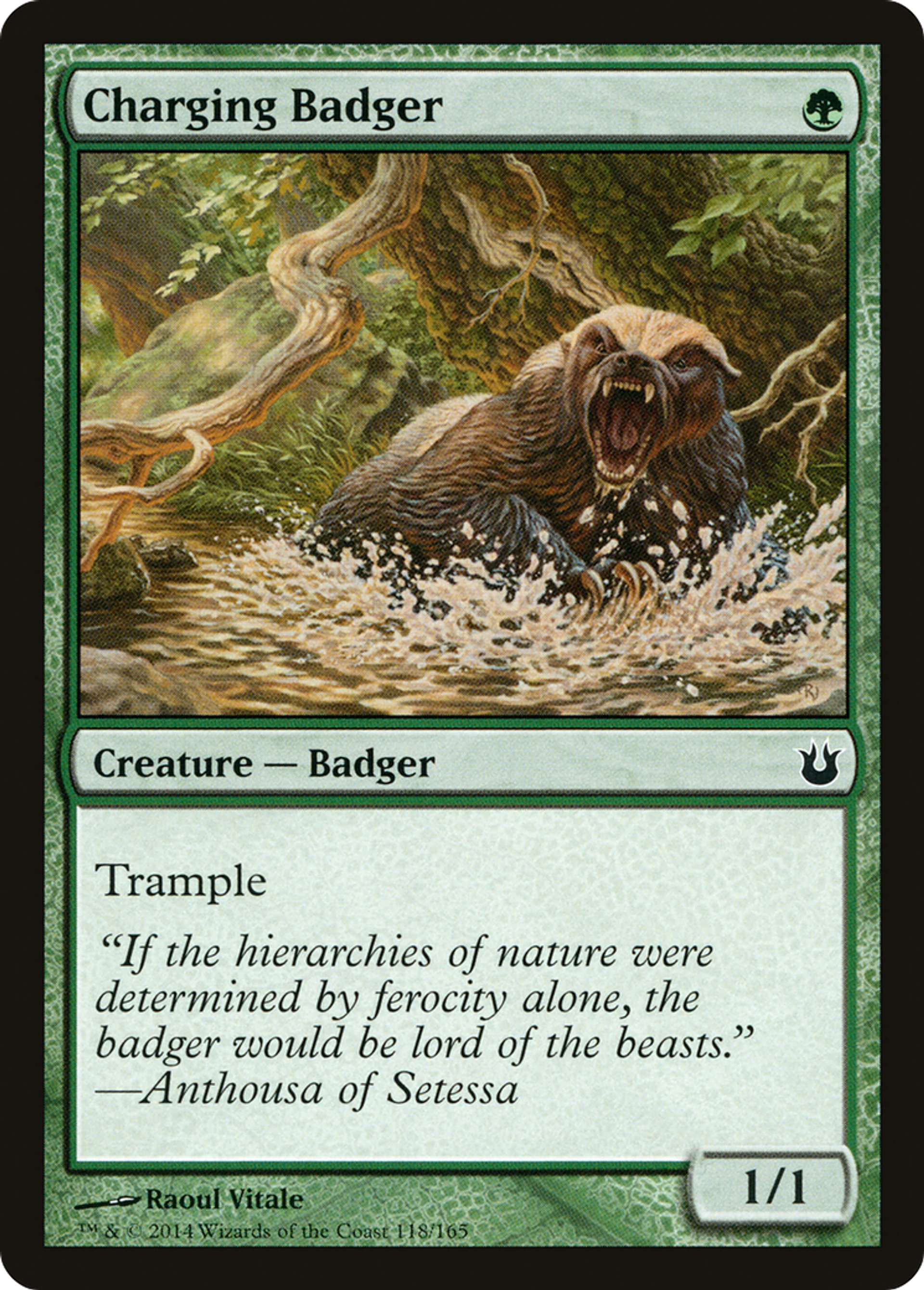Charging Badger — Born of the Gods — Magic: The Gathering