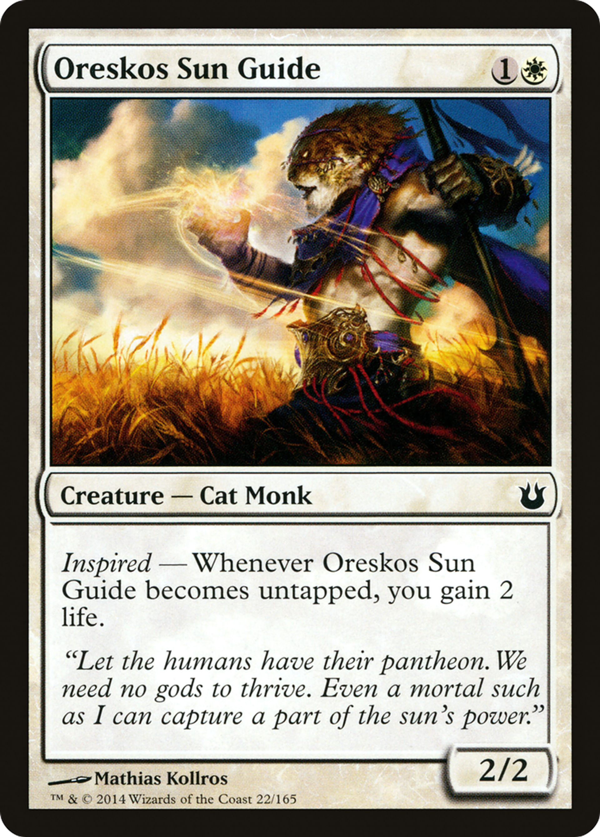 Guide solaire d'Oreskos — Born of the Gods — Magic: The Gathering