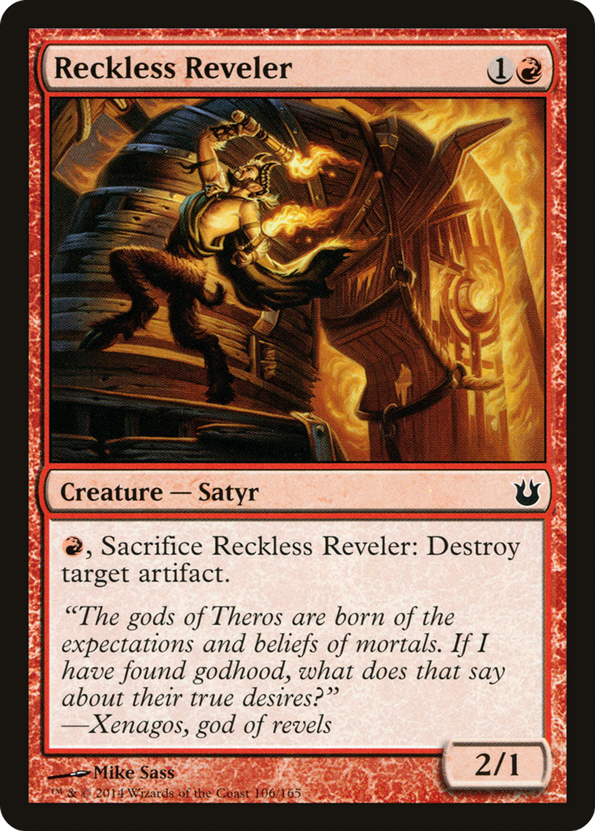 Reckless Reveler — Born of the Gods — Magic: The Gathering