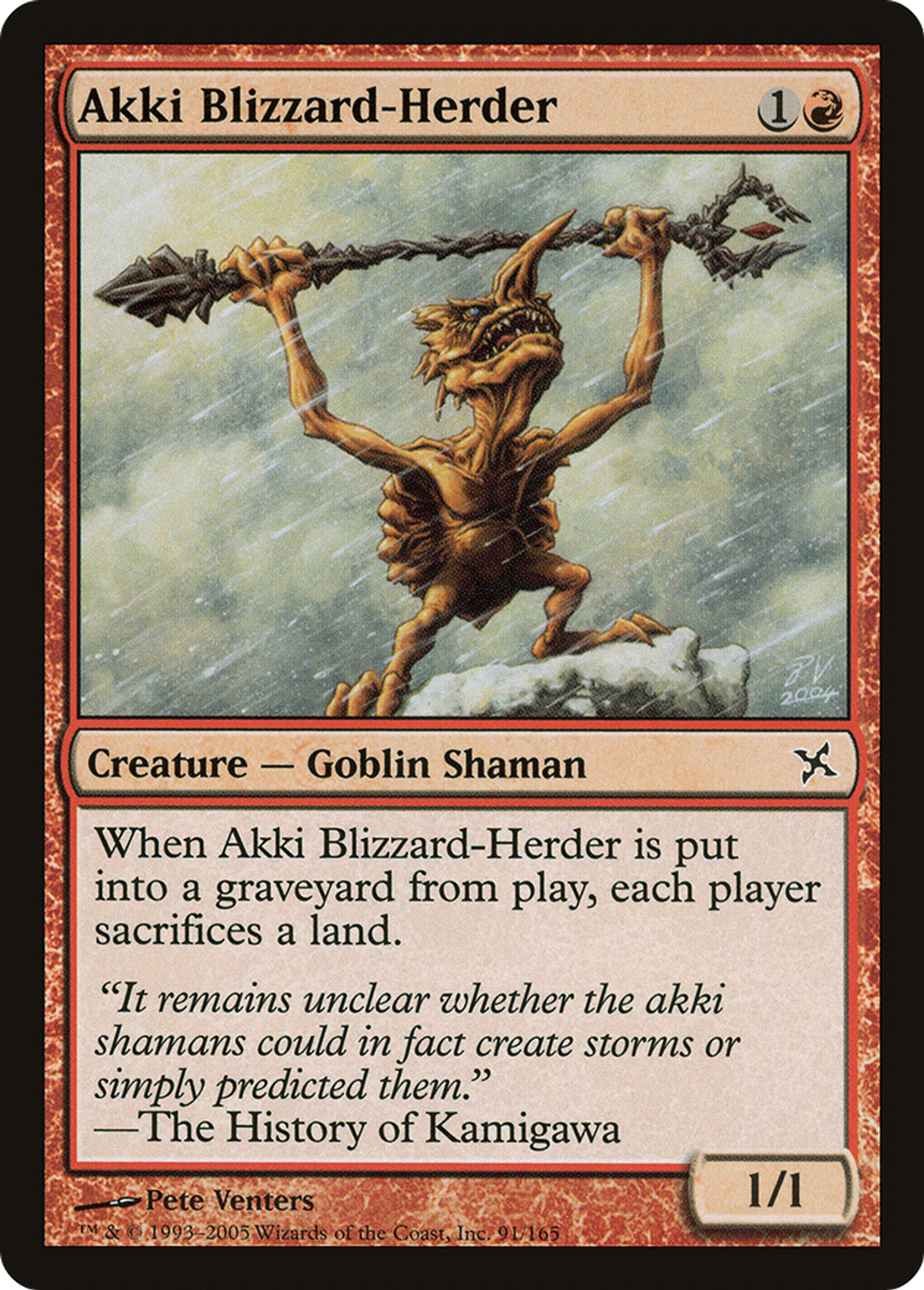 Berger de blizzard akki — Betrayers of Kamigawa — Magic: The Gathering