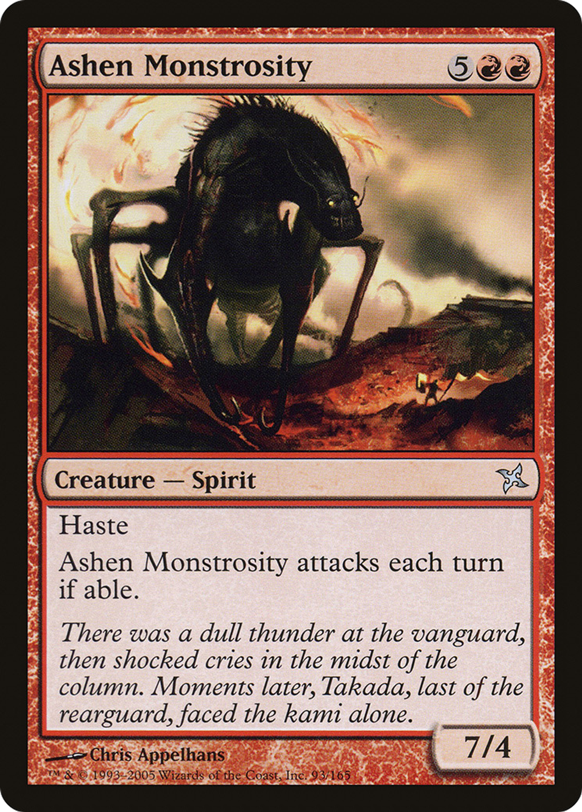 Monstruosité cendreuse — Betrayers of Kamigawa — Magic: The Gathering