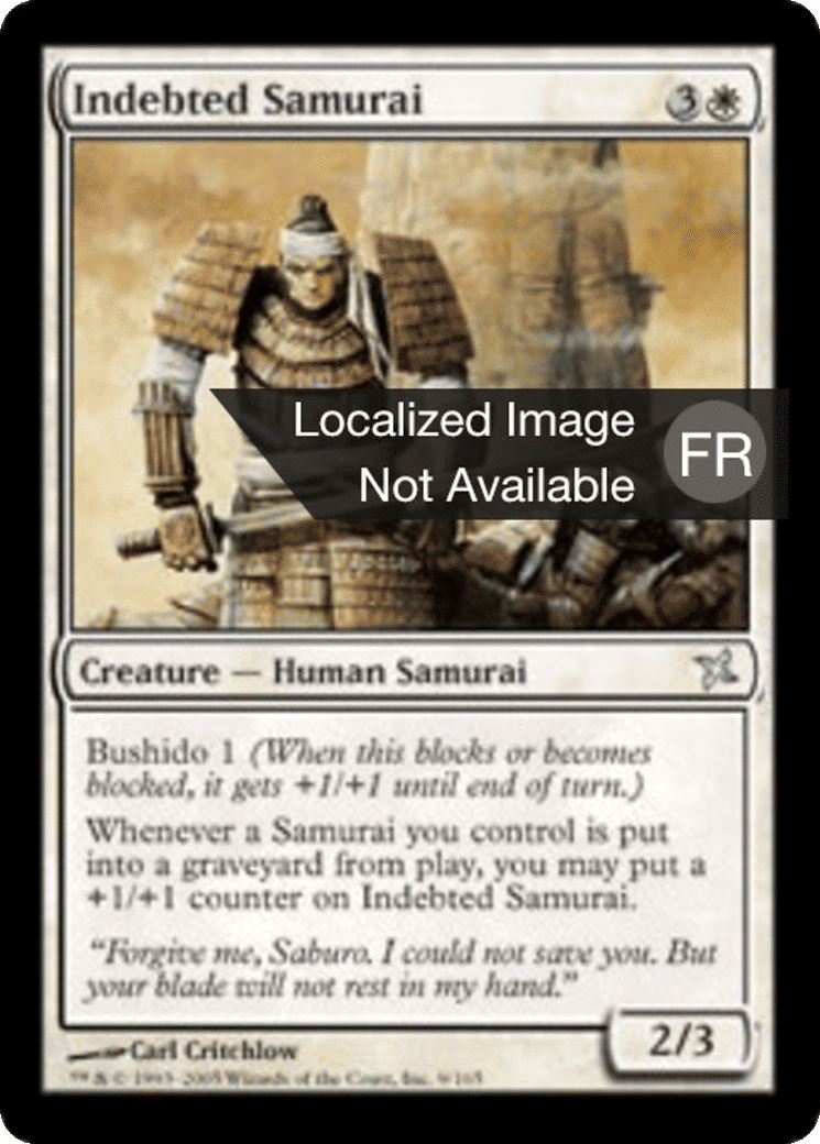 Samouraï redevable — Betrayers of Kamigawa — Magic: The Gathering