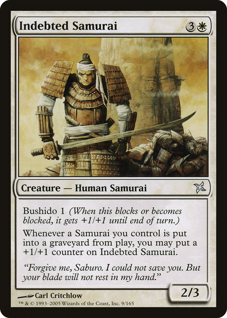 Indebted Samurai — Betrayers of Kamigawa — Magic: The Gathering