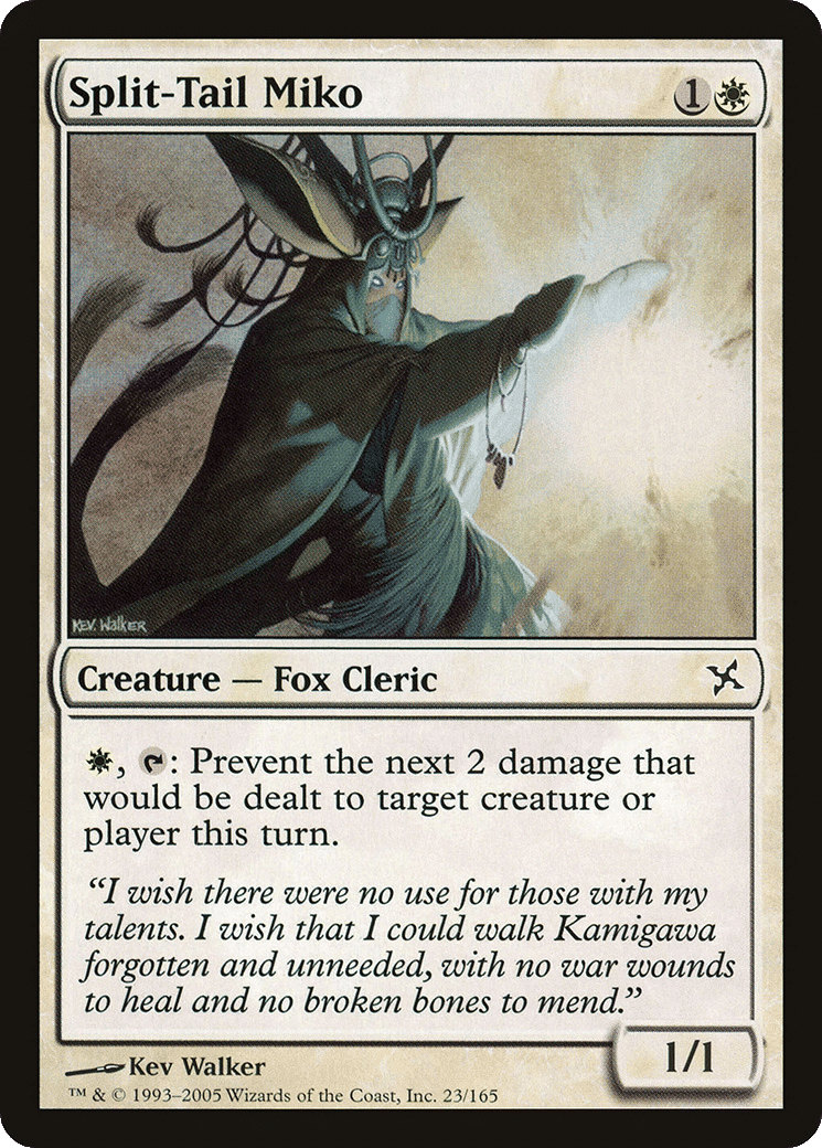 Split-Tail Miko — Betrayers of Kamigawa — Magic: The Gathering