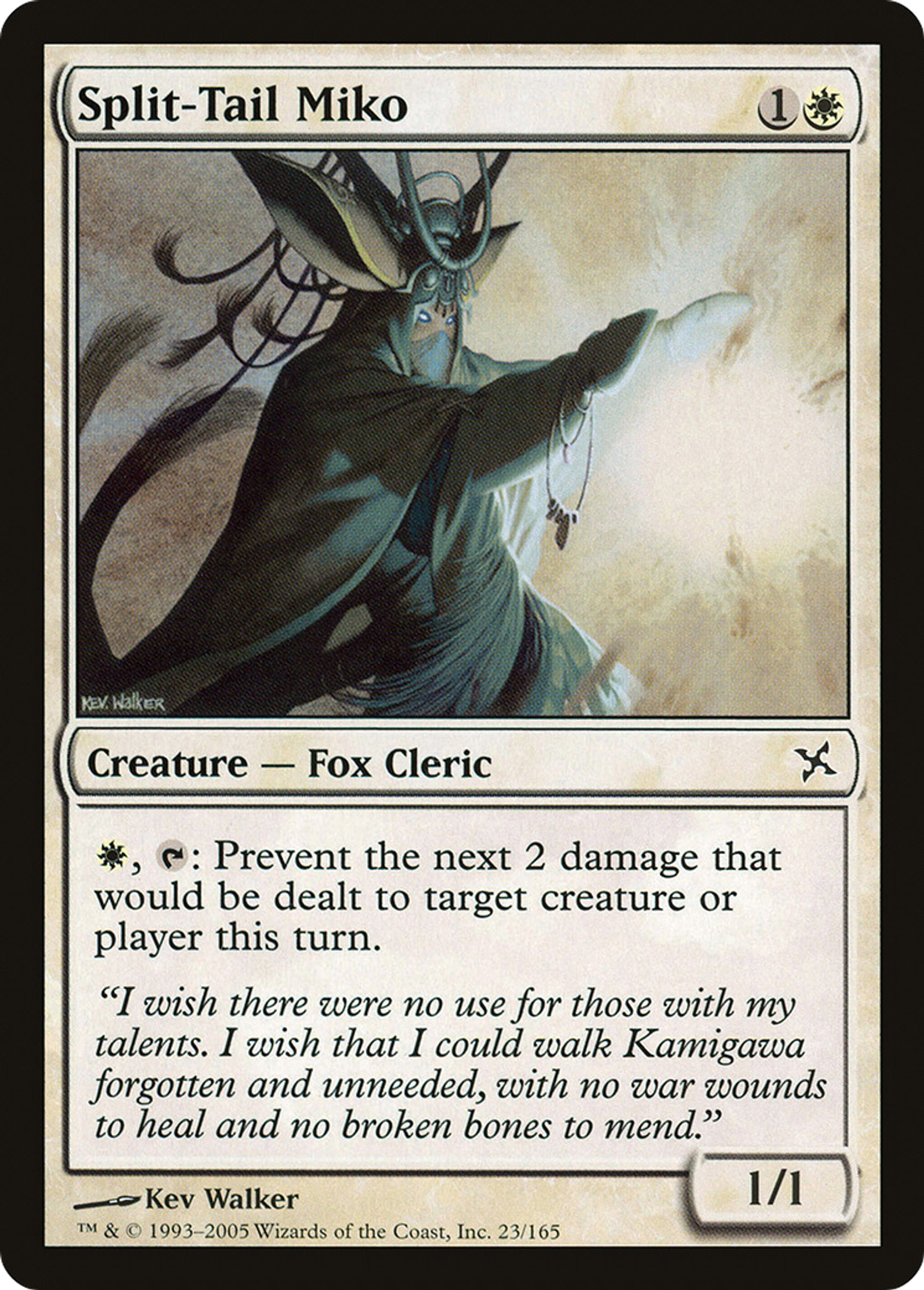 Split-Tail Miko — Betrayers of Kamigawa — Magic: The Gathering