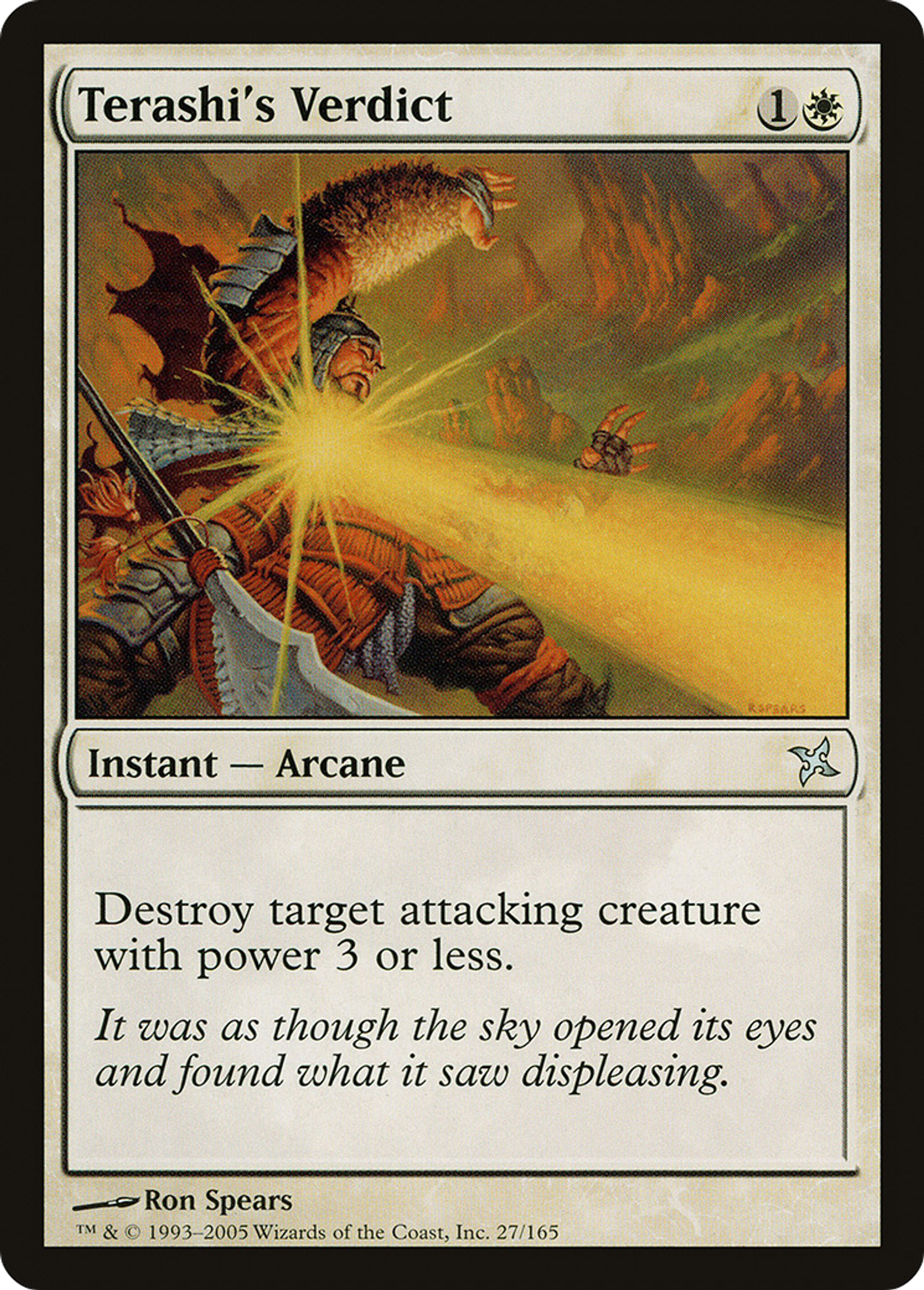 Verdict de Terashi — Betrayers of Kamigawa — Magic: The Gathering