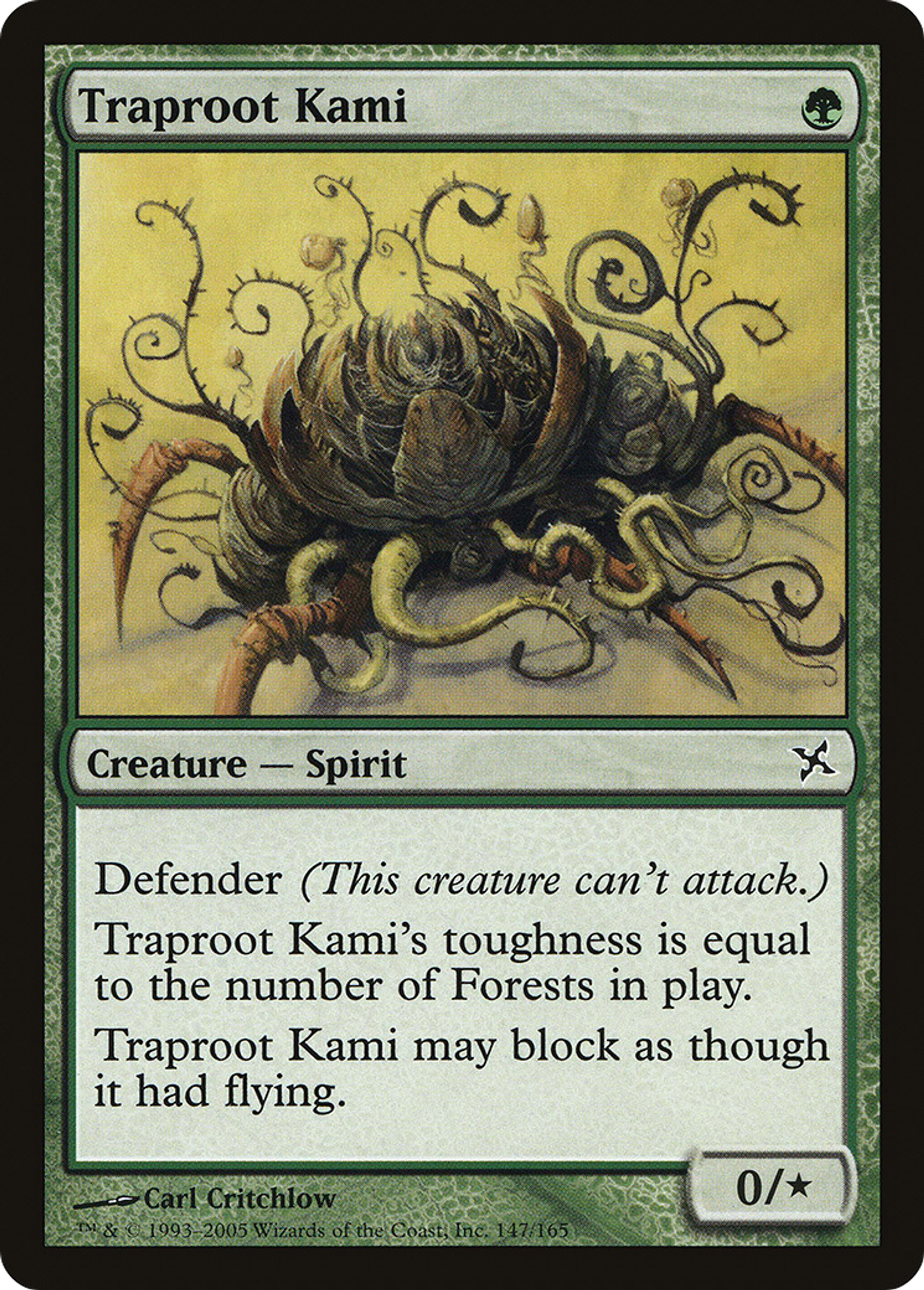 Kami de racine-piège — Betrayers of Kamigawa — Magic: The Gathering