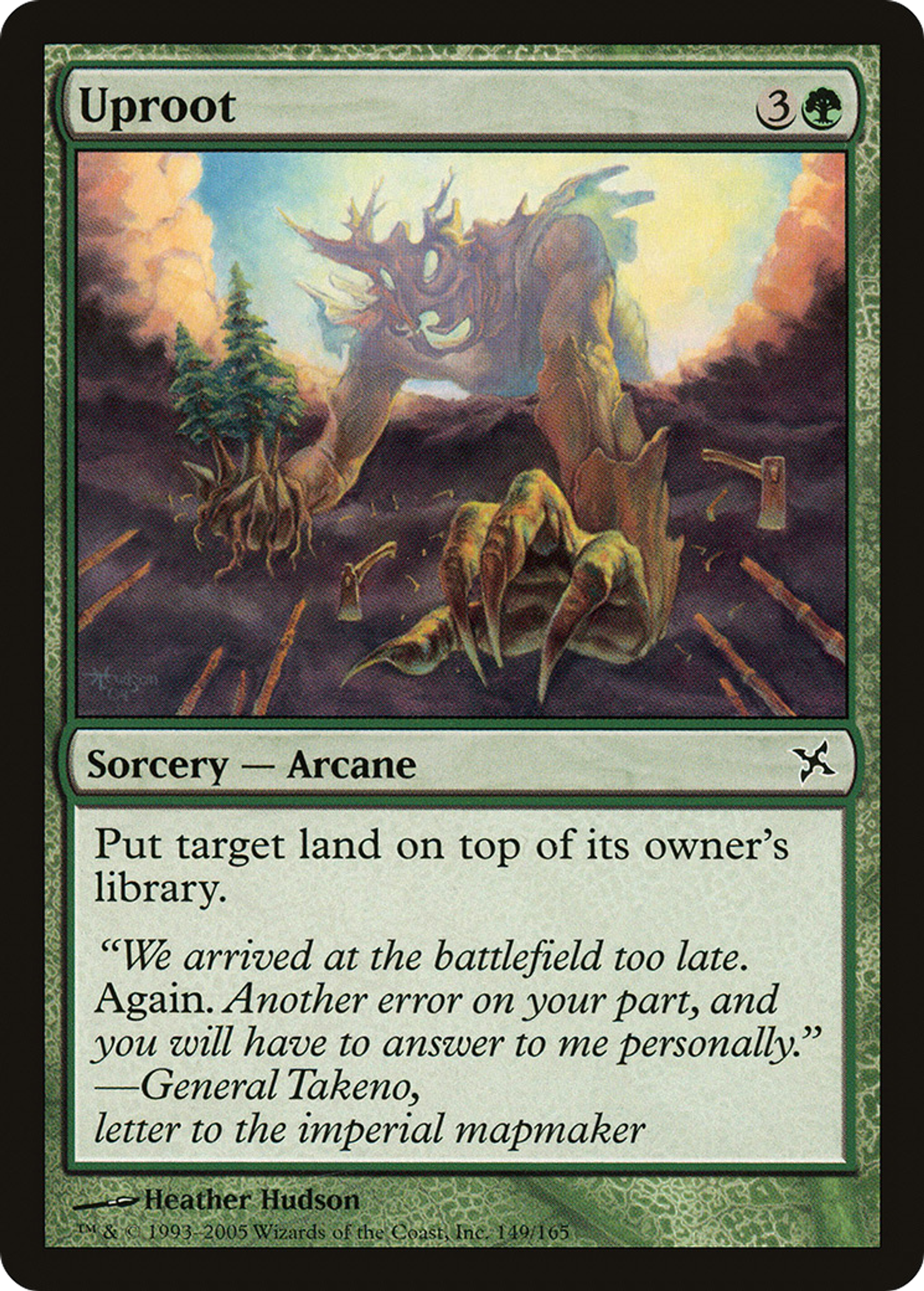 Déraciner — Betrayers of Kamigawa — Magic: The Gathering