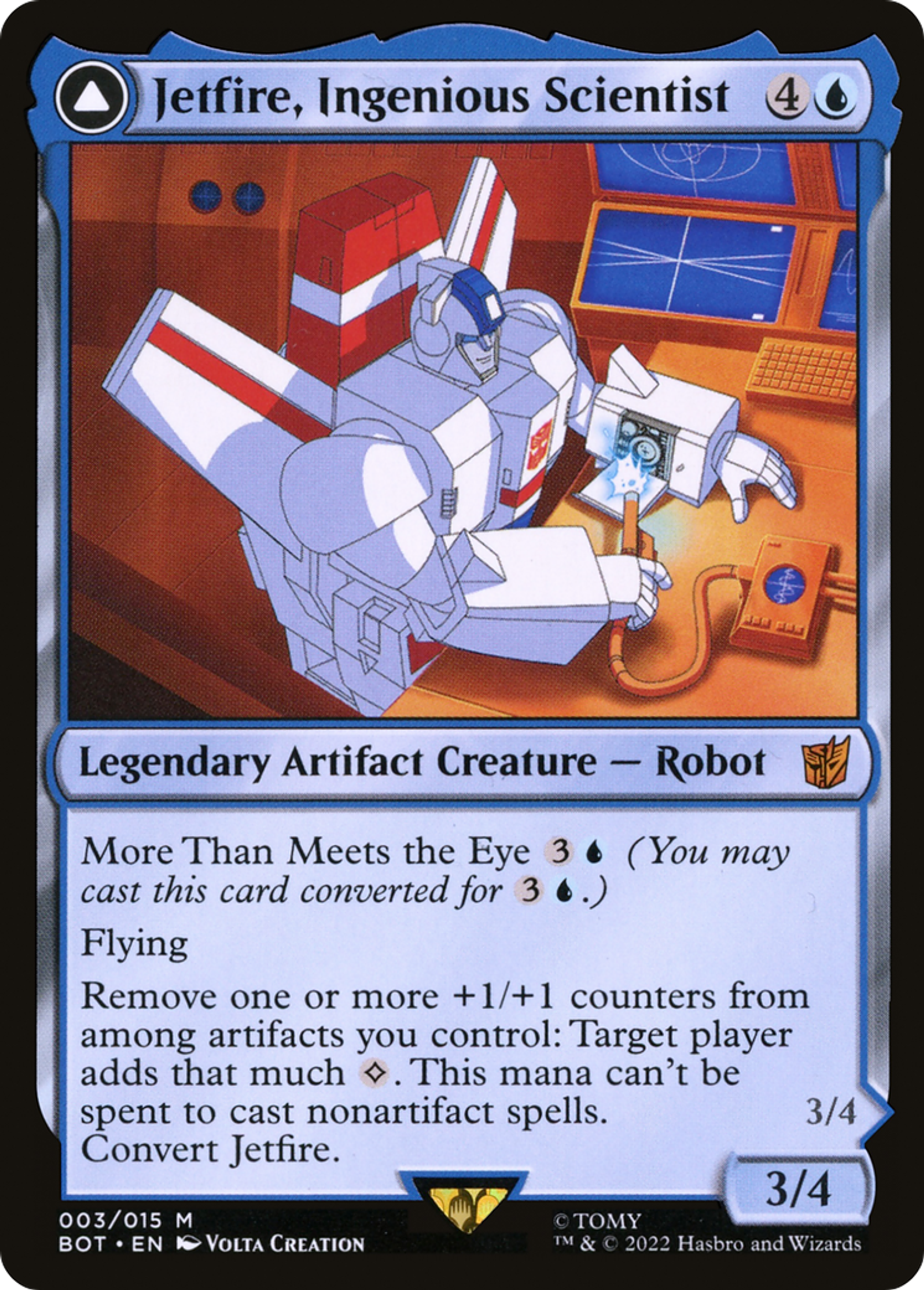 Jetfire, Ingenious Scientist // Jetfire, Air Guardian — Transformers — Magic: The Gathering