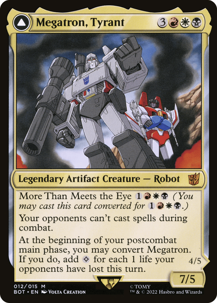 Megatron, Tyrant // Megatron, Destructive Force — Transformers — Magic: The Gathering