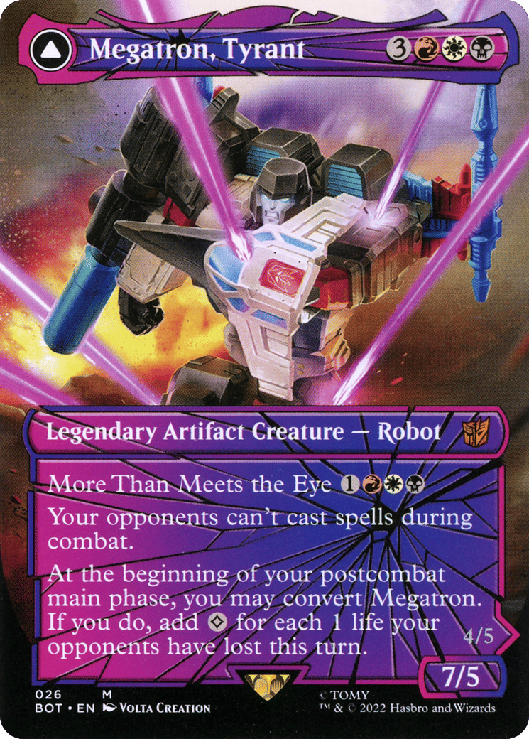 Megatron, Tyrant // Megatron, Destructive Force — Transformers — Magic: The Gathering
