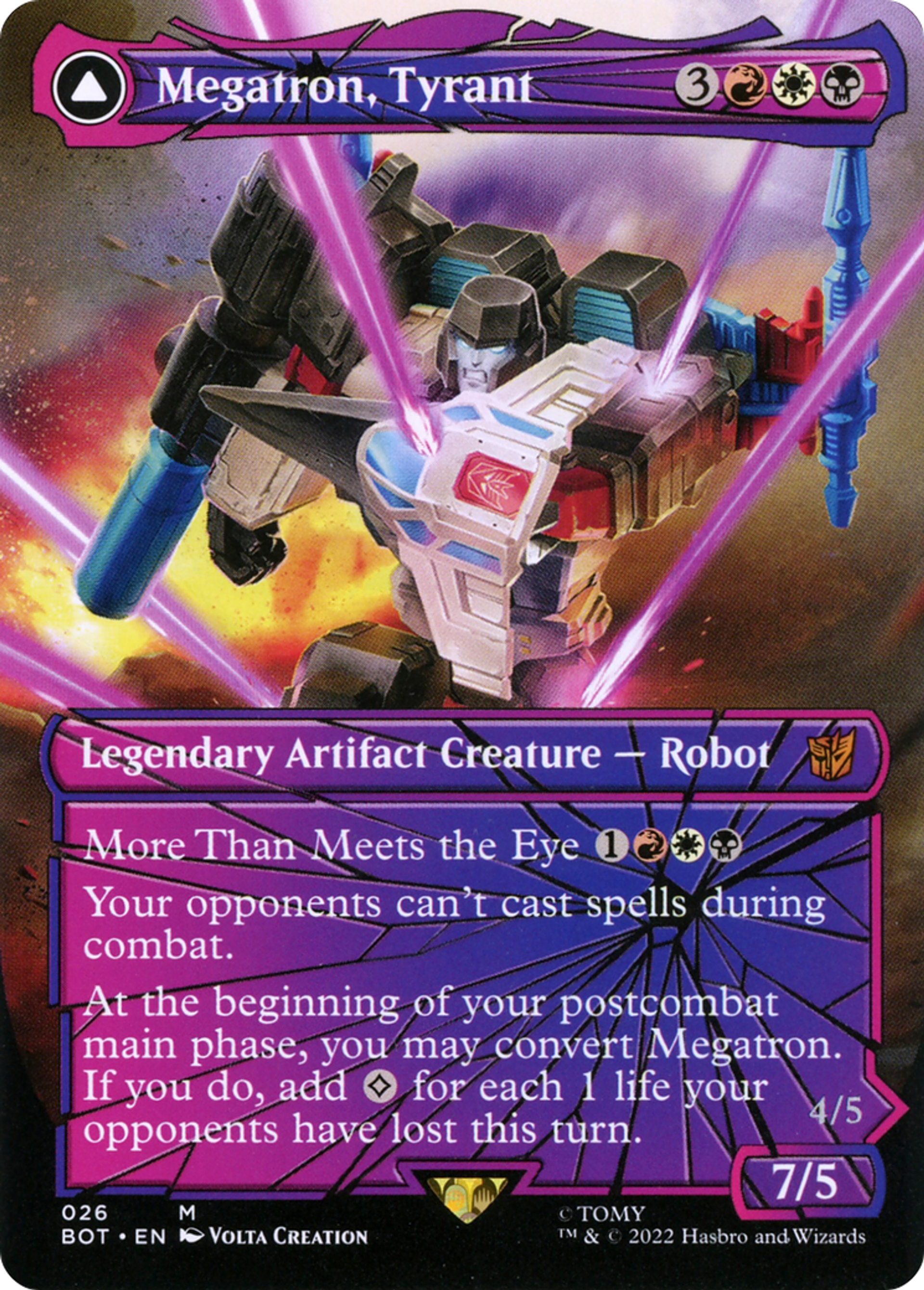 Megatron, Tyrant // Megatron, Destructive Force — Transformers — Magic: The Gathering