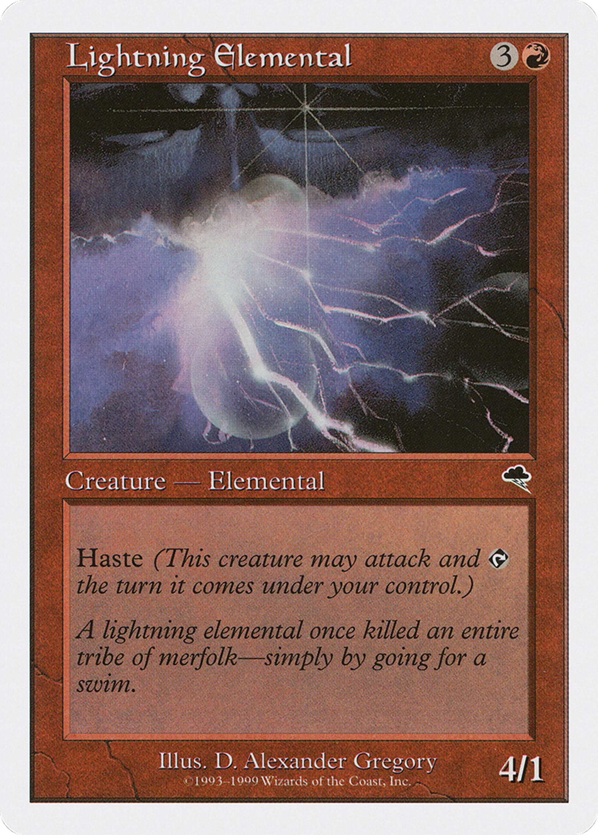 Lightning Elemental — Battle Royale Box Set — Magic: The Gathering