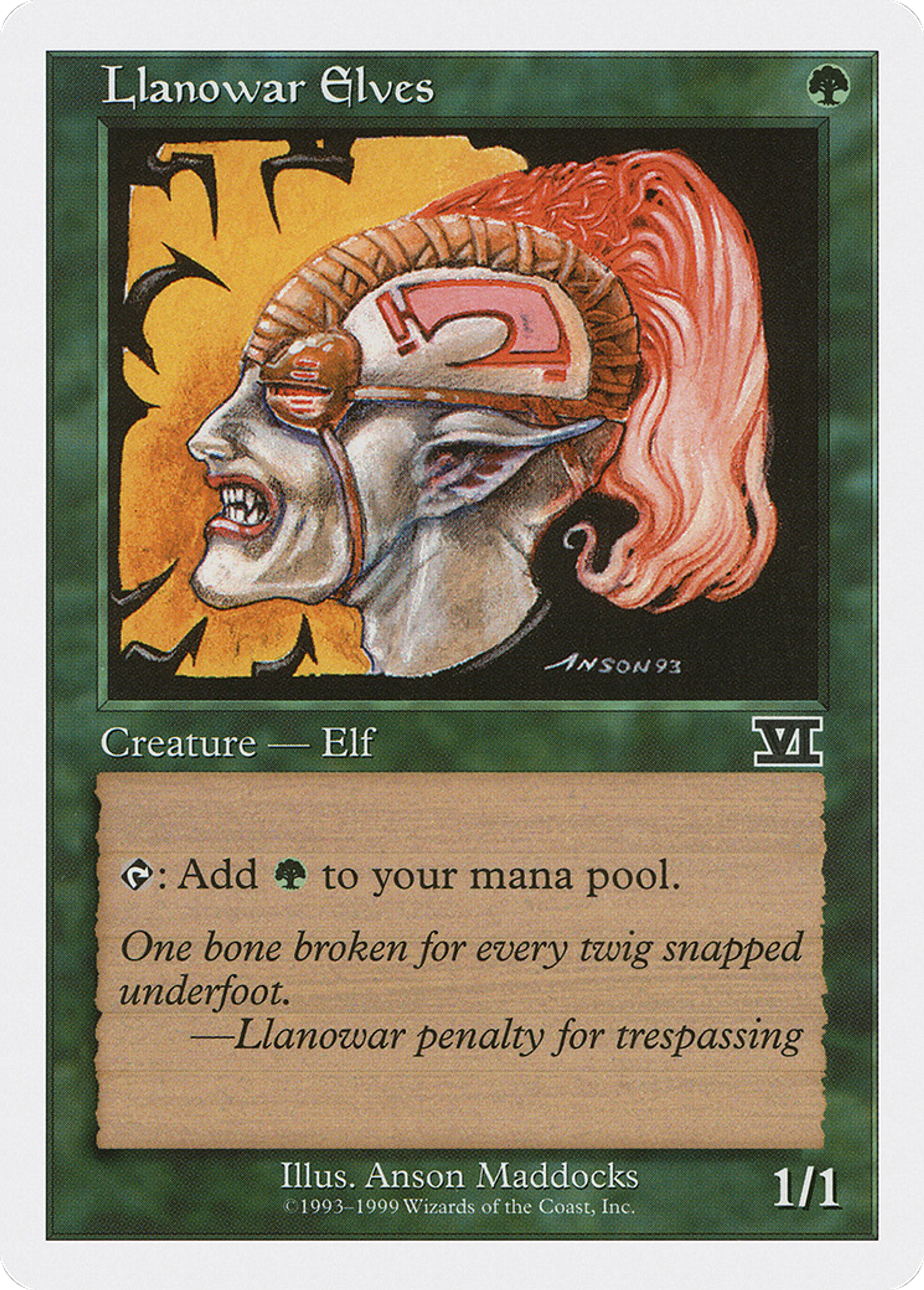 Llanowar Elves — Battle Royale Box Set — Magic: The Gathering