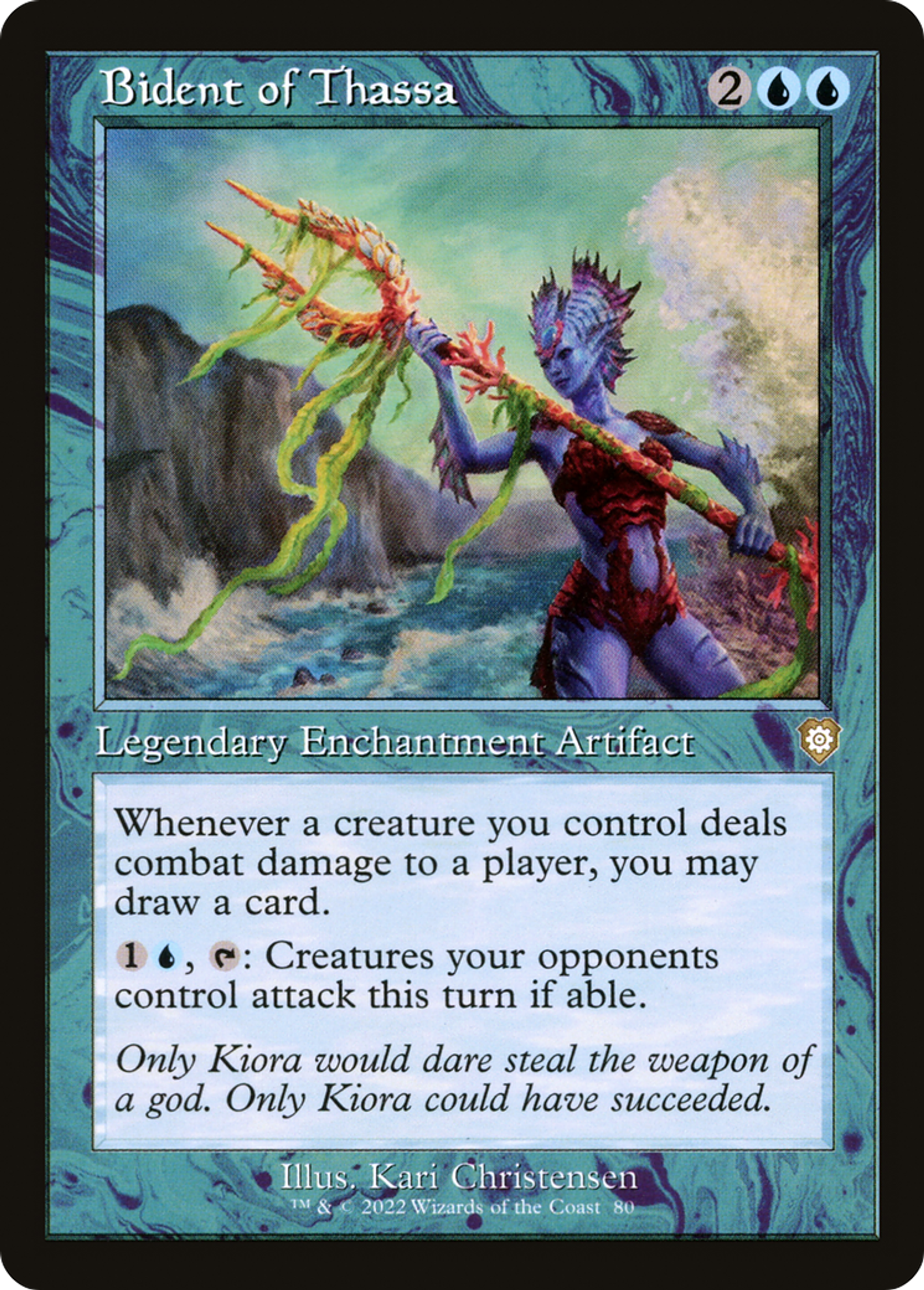 Bident of Thassa — The Brothers' War Commander — Magic: The Gathering