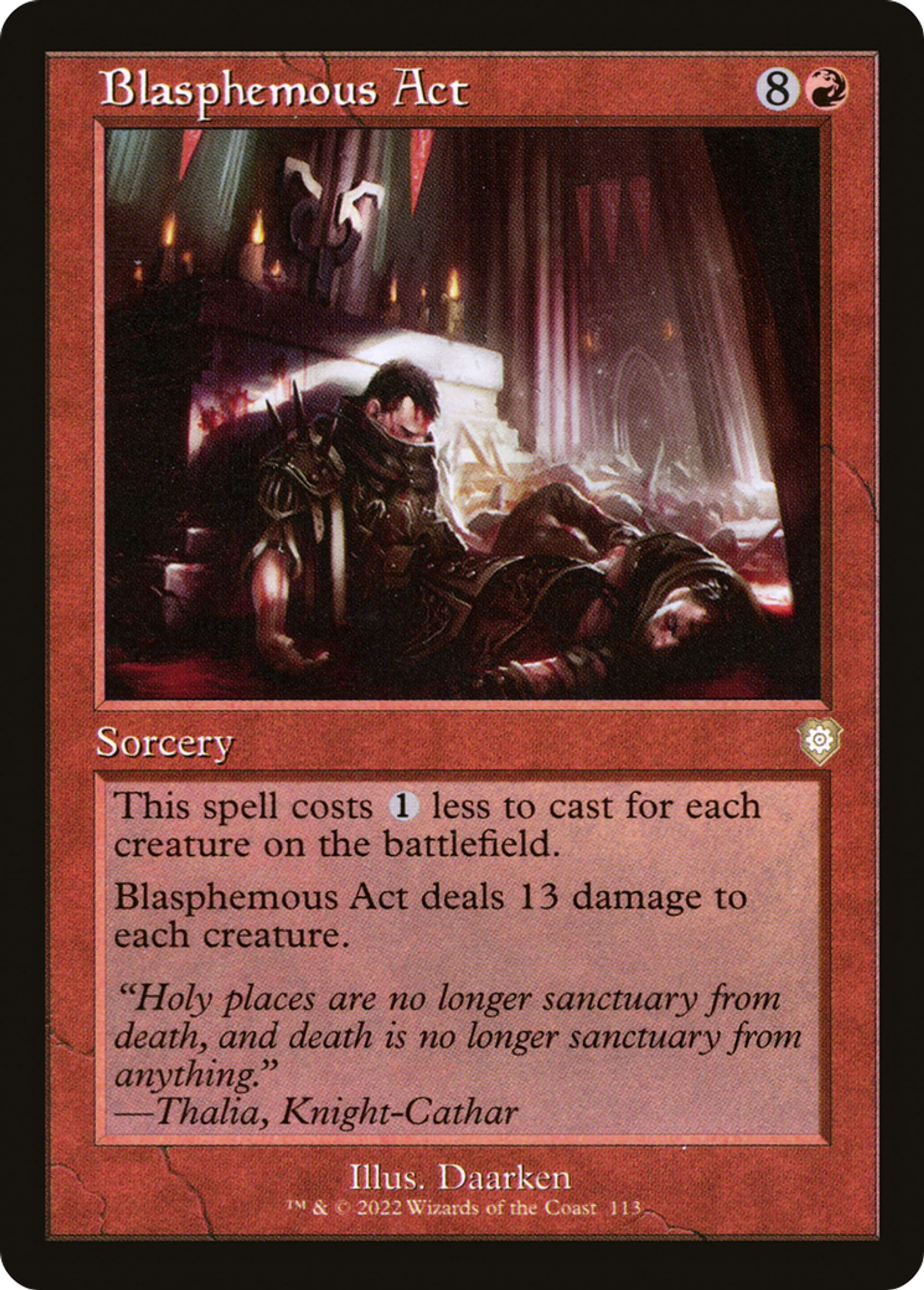 Blasphemous Act — The Brothers' War Commander — Magic: The Gathering