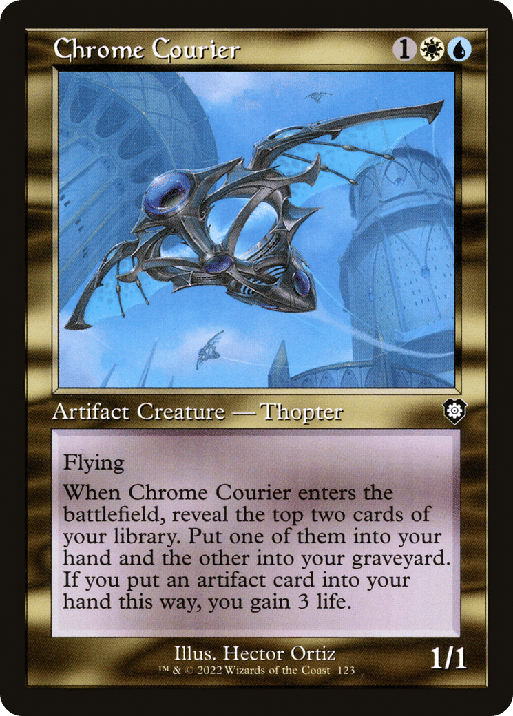 Chrome Courier — The Brothers' War Commander — Magic: The Gathering