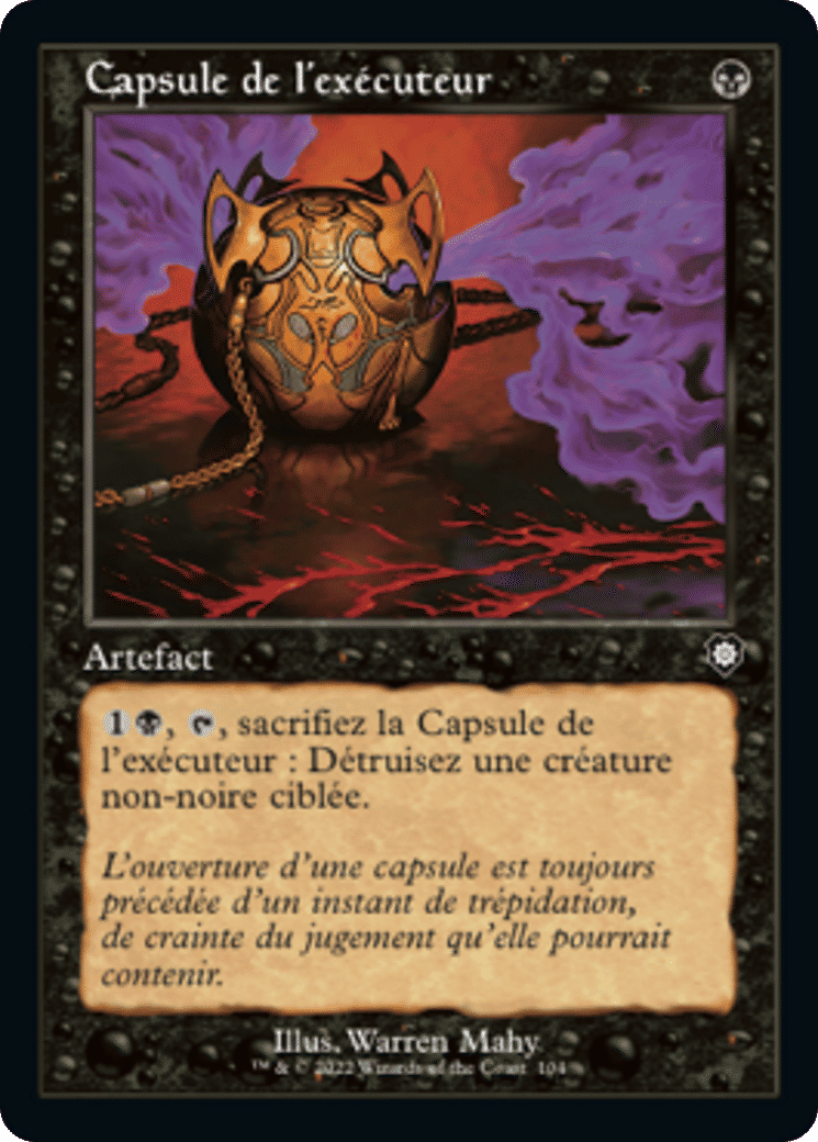 Capsule de l'exécuteur — The Brothers' War Commander — Magic: The Gathering
