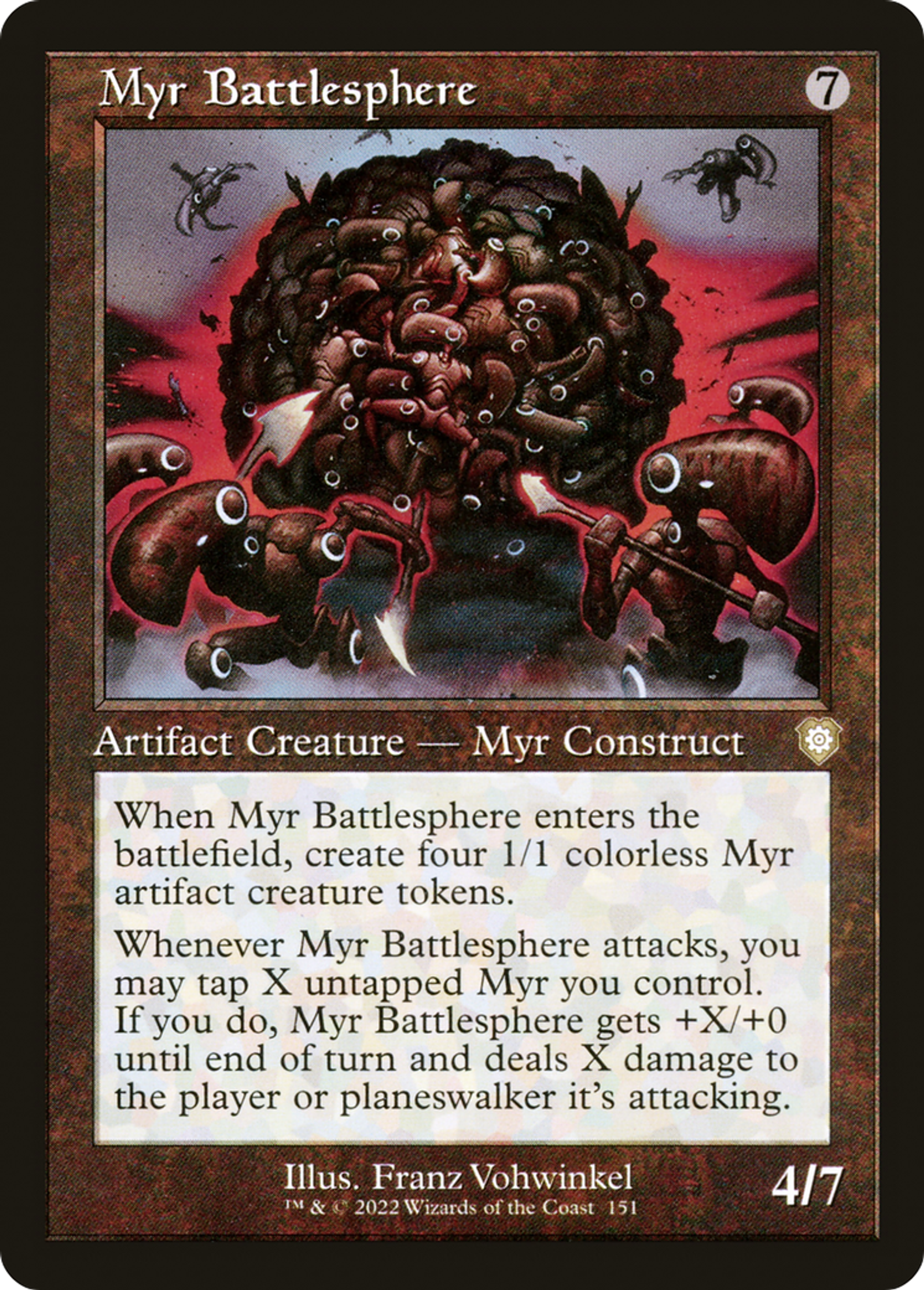 Sphère de bataille myr — The Brothers' War Commander — Magic: The Gathering