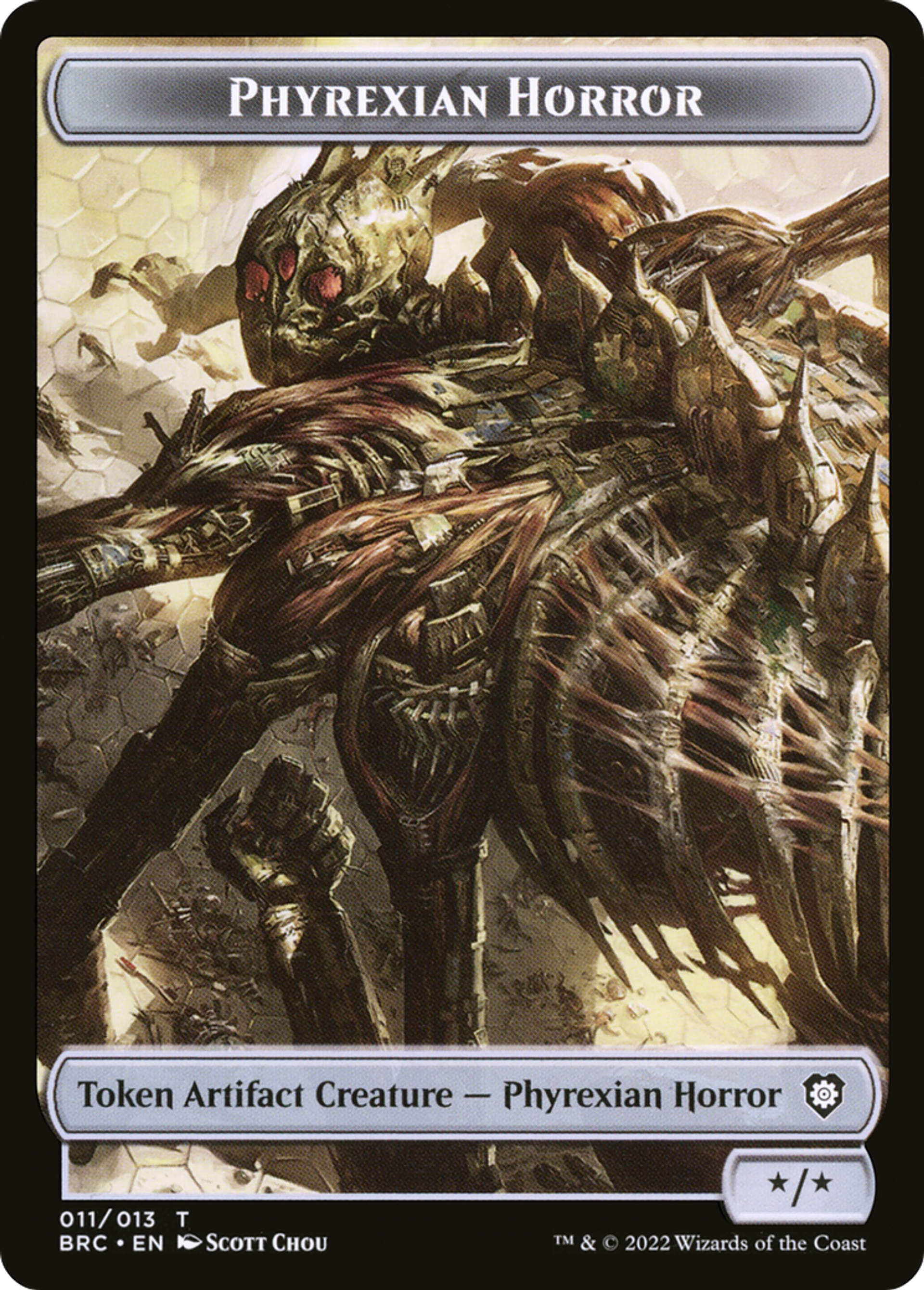 Phyrexian Horror — The Brothers' War Commander — Magic: The Gathering