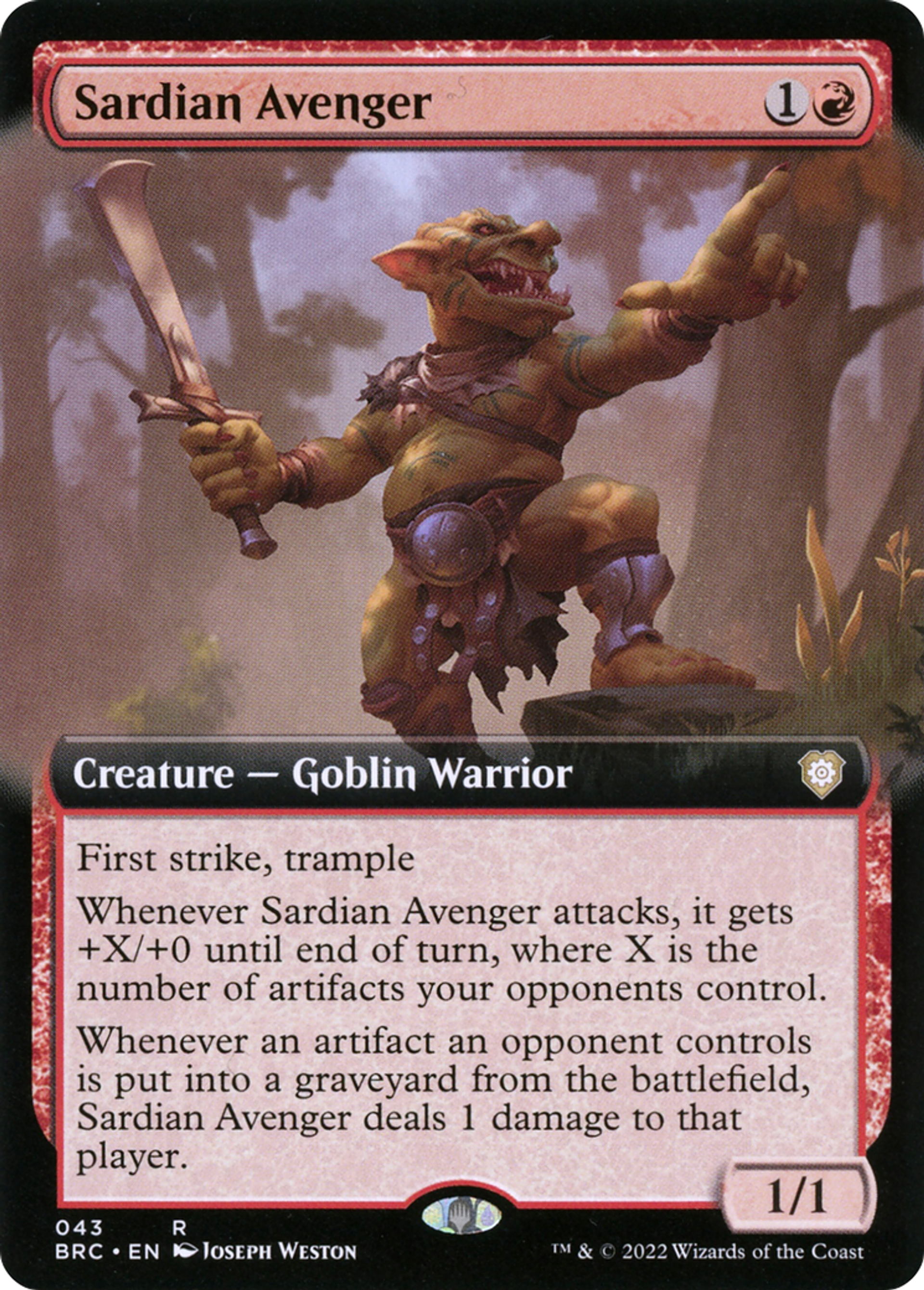 Sardian Avenger — The Brothers' War Commander — Magic: The Gathering