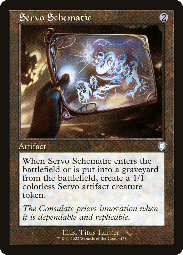 Servo Schematic — The Brothers' War Commander — Magic: The Gathering