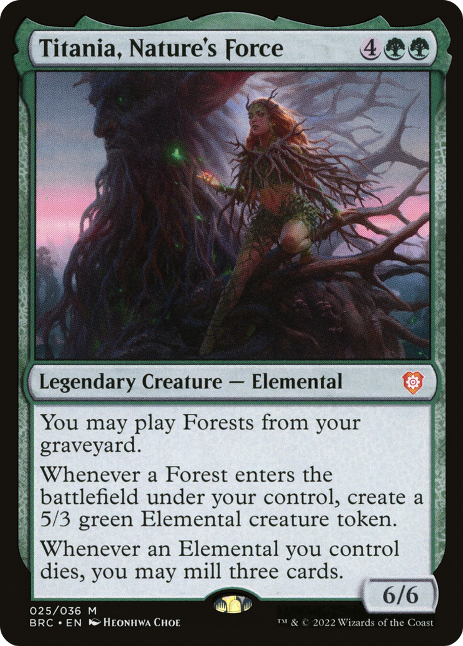 Titania, force de la nature — The Brothers' War Commander — Magic: The Gathering