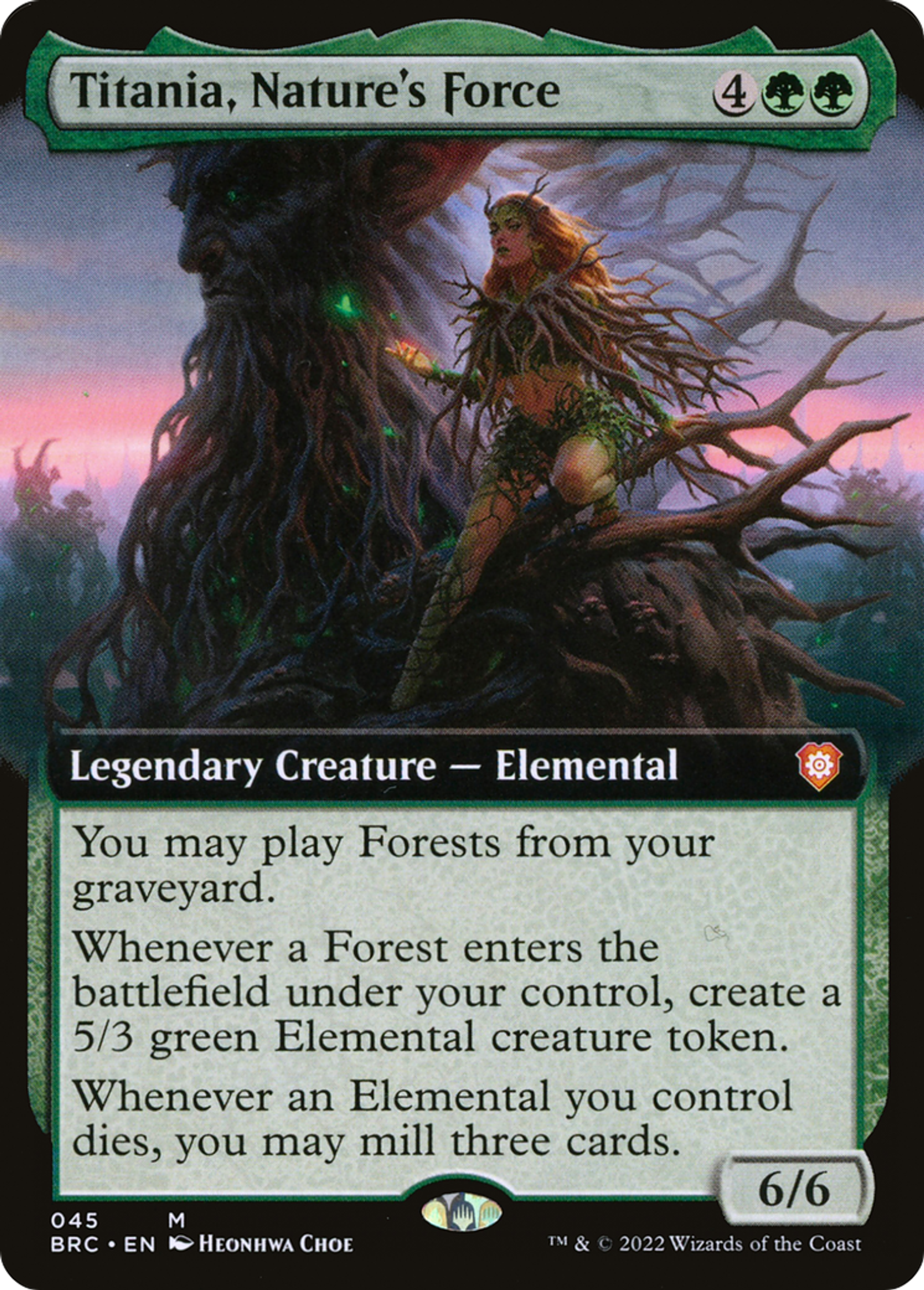 Titania, Nature's Force — The Brothers' War Commander — Magic: The Gathering
