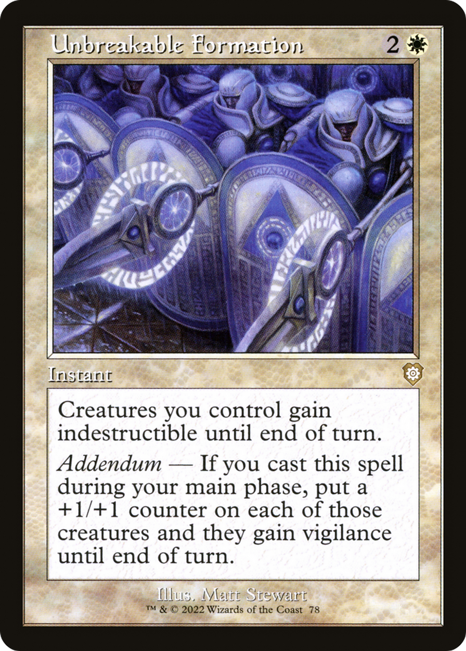 Unbreakable Formation — The Brothers' War Commander — Magic: The Gathering