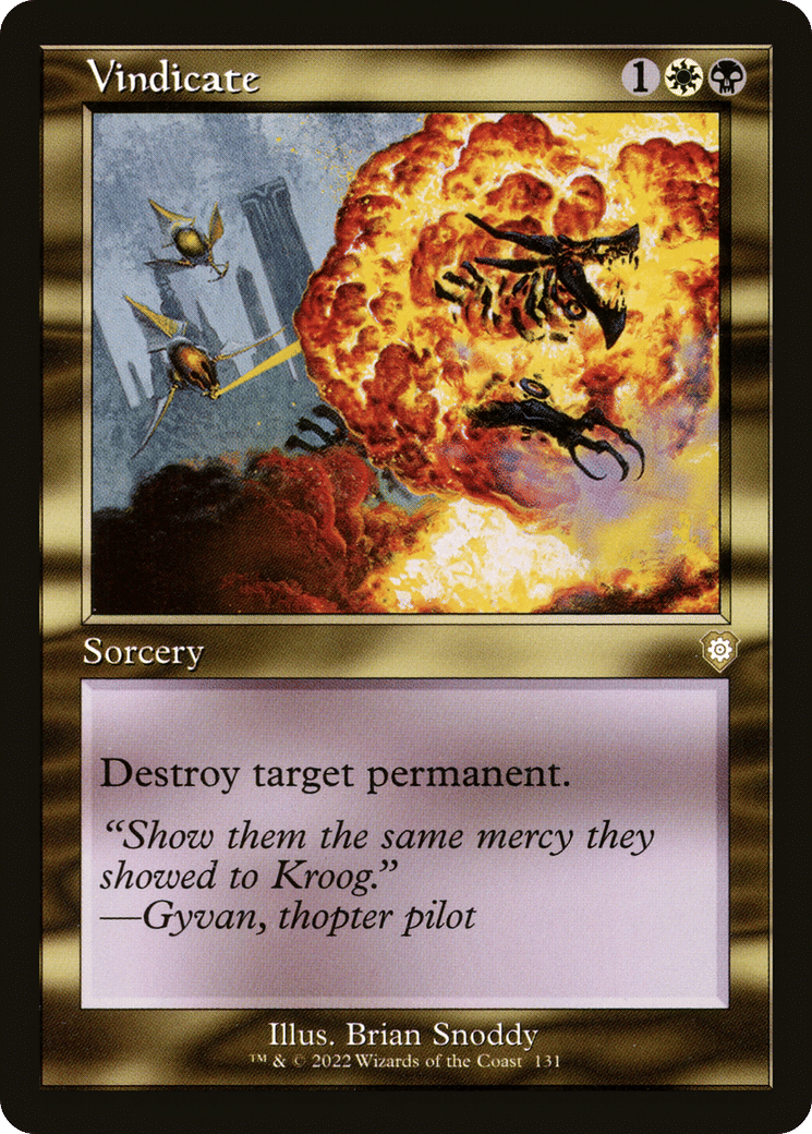 Vindicate — The Brothers' War Commander — Magic: The Gathering